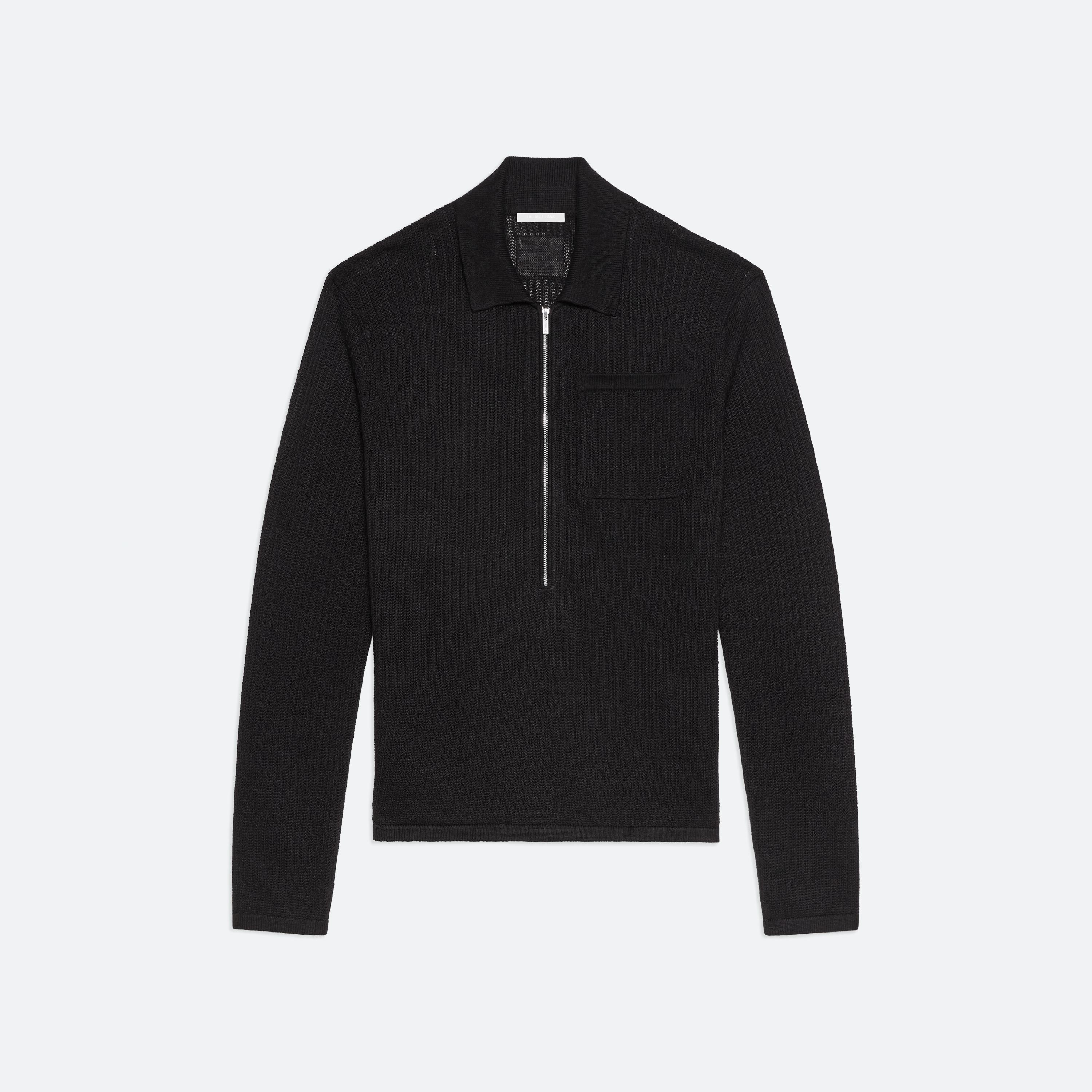 LONGSLEEVE ZIP POLO - 1