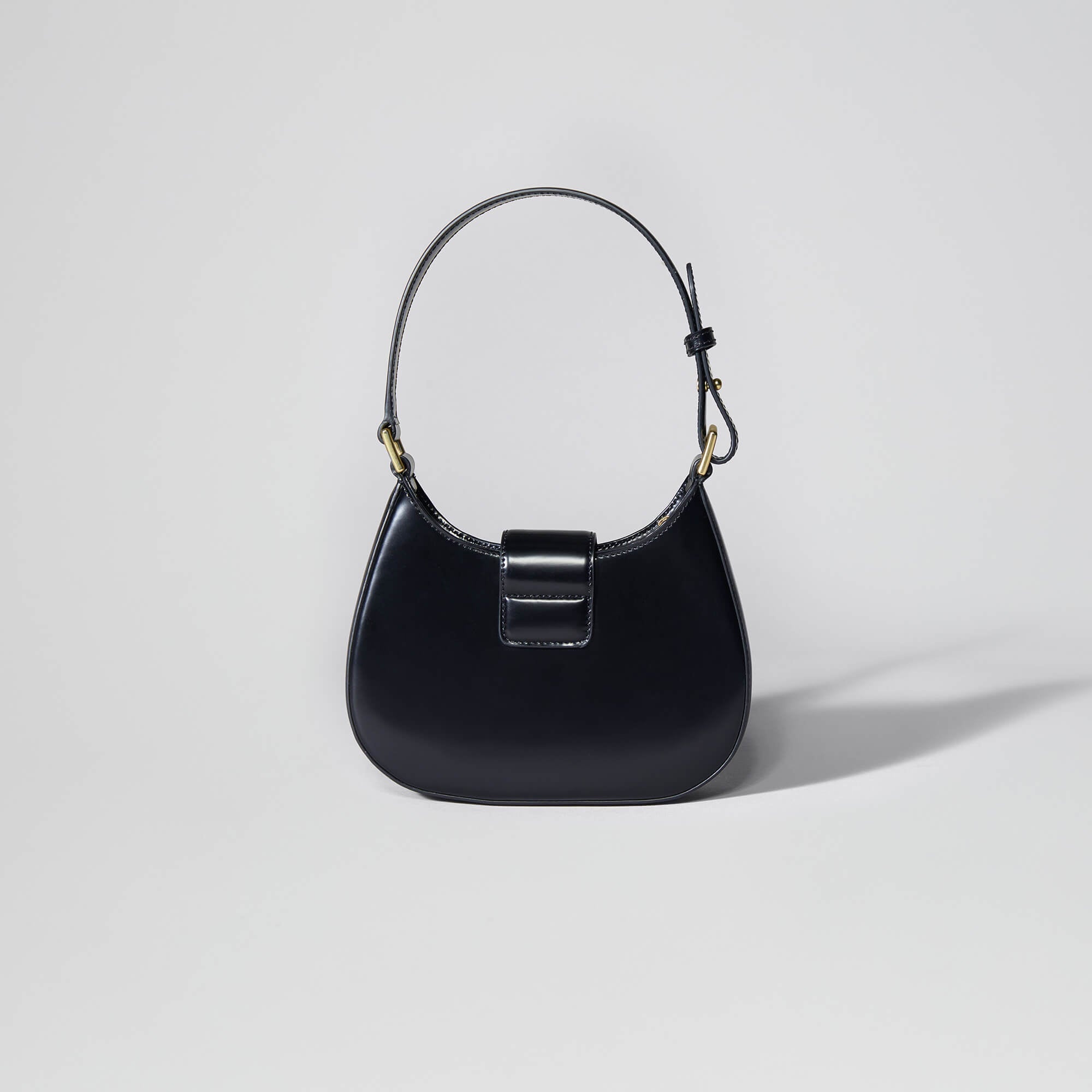 Black Crescent Bow Mini Shoulder Bag - 3