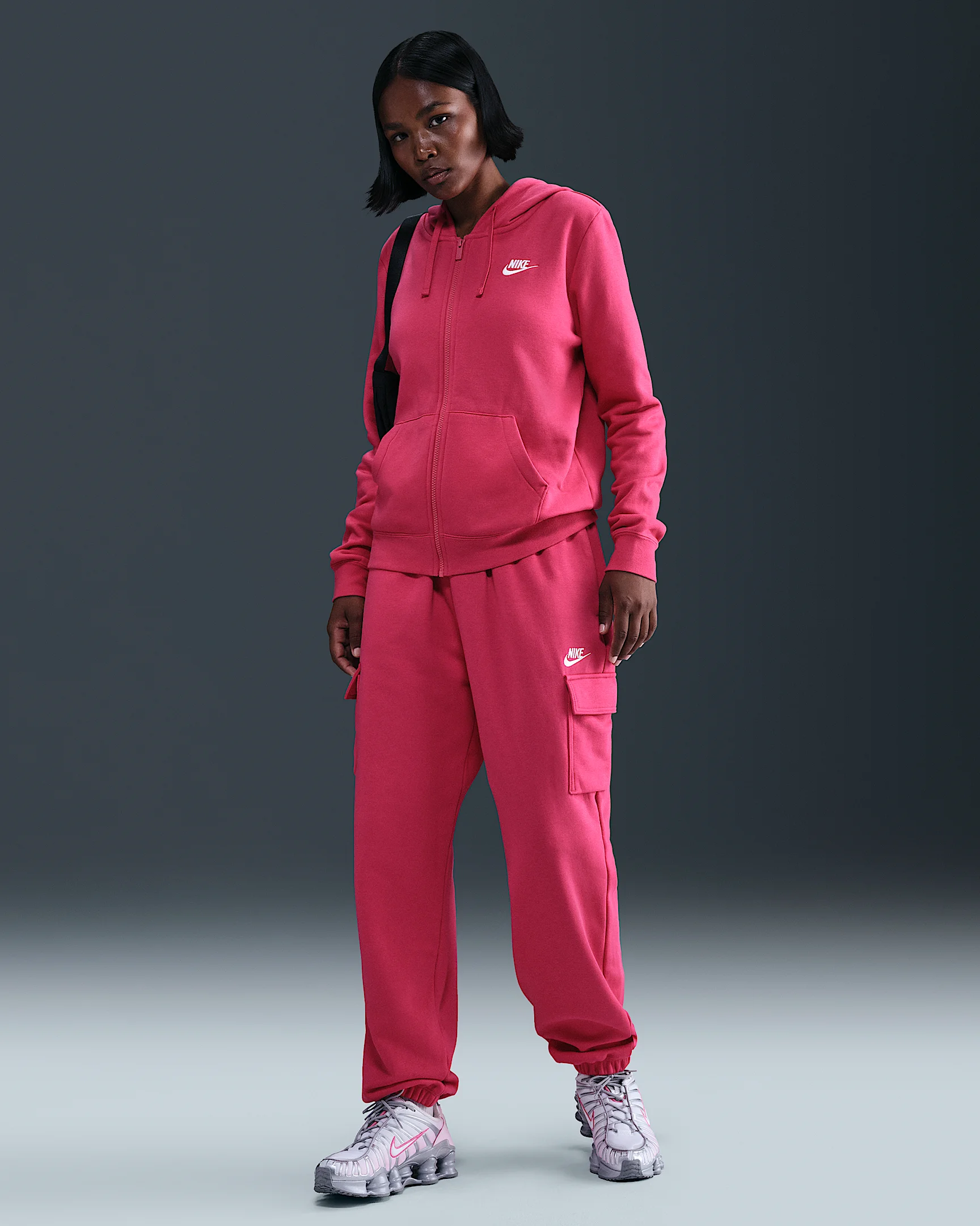 Nike Sportswear Club Fleece Women's Mid-Rise Oversized Cargo Sweatpants - 1