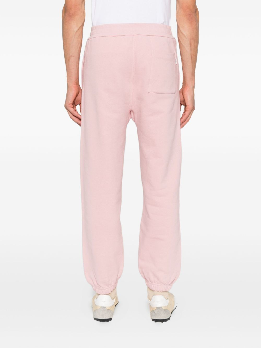 drawstring cotton track pants - 4