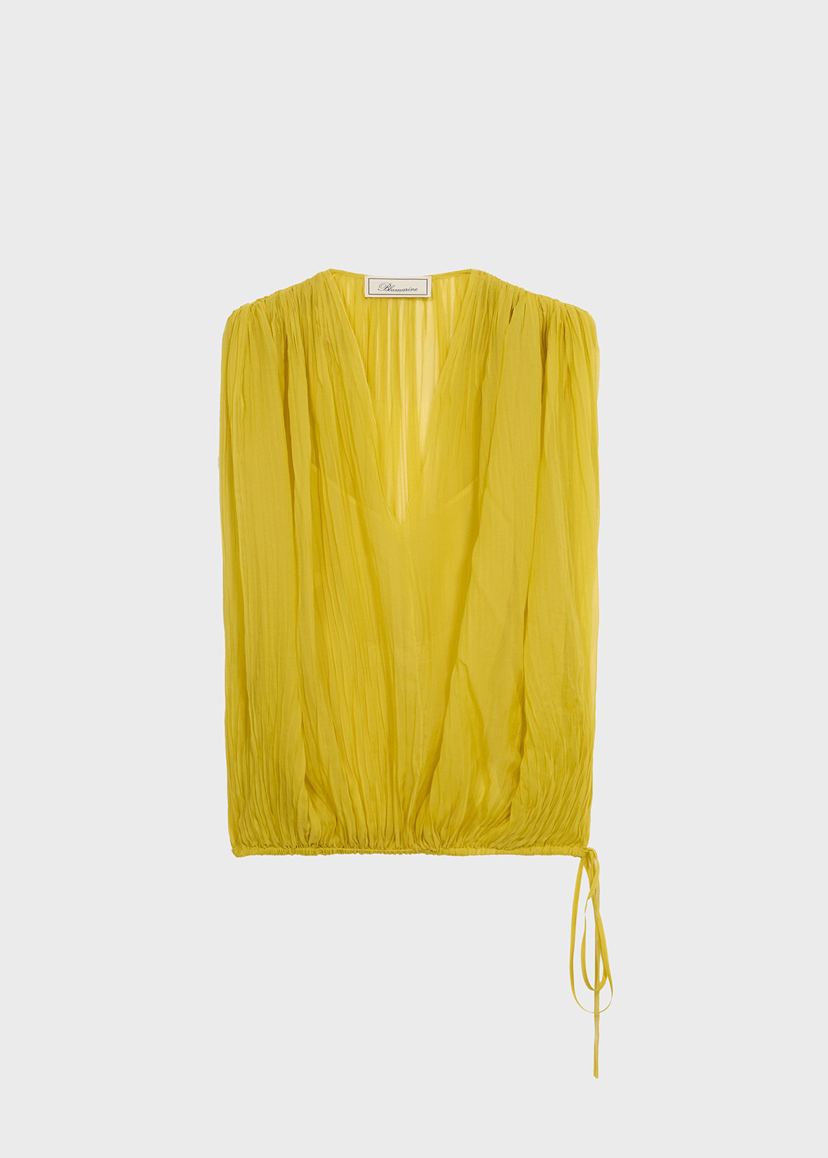 PLEATED TOP IN SILK CHIFFON - 2