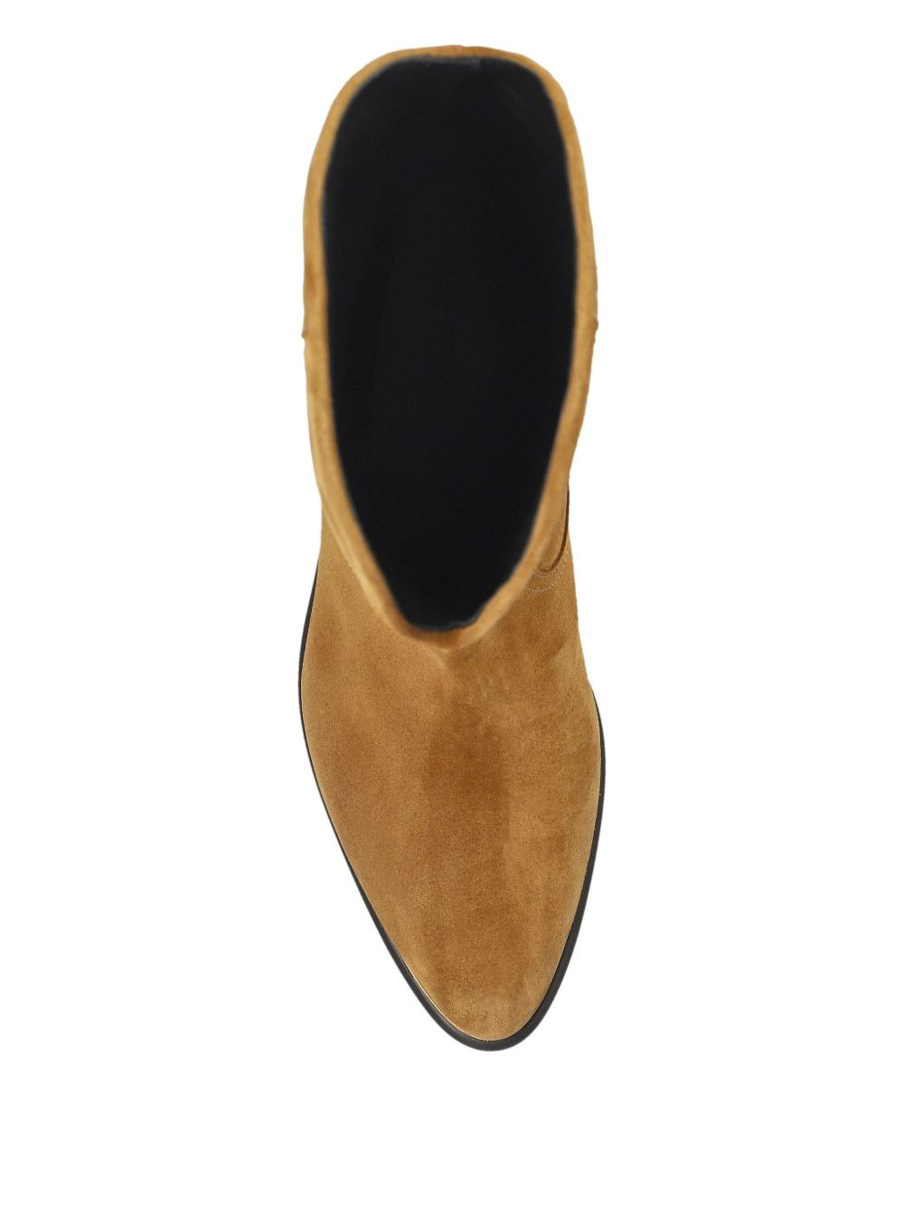 metallic-toe slip-on cowboy boots - 4