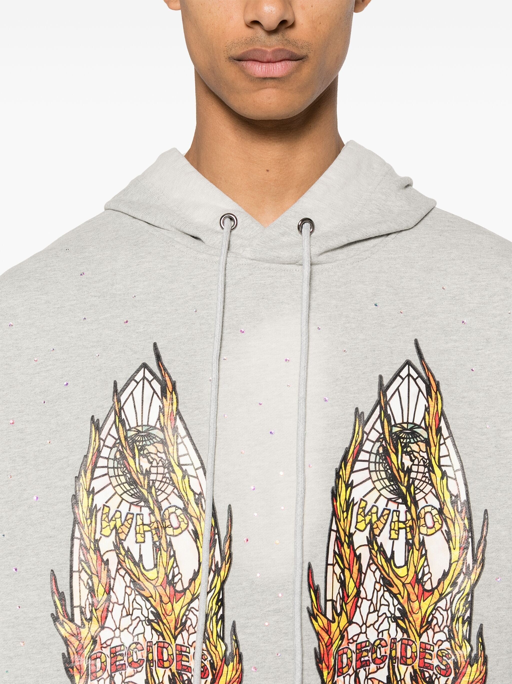 Flame Glass zip-up hoodie - 5