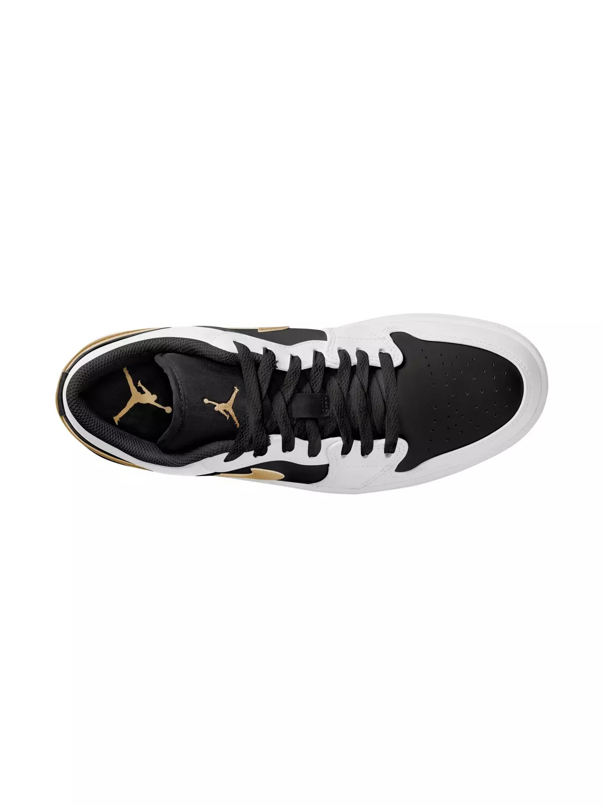 1 Low "White/Metallic Gold/Black" Men's Shoe - 8