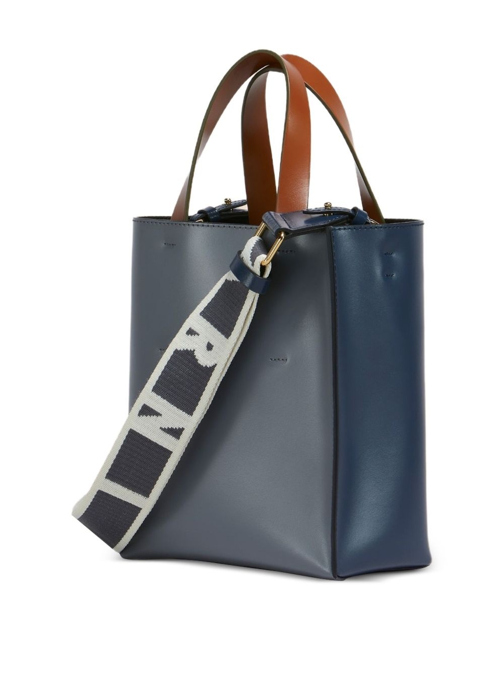 mini Museo two-tone structured tote bag - 3