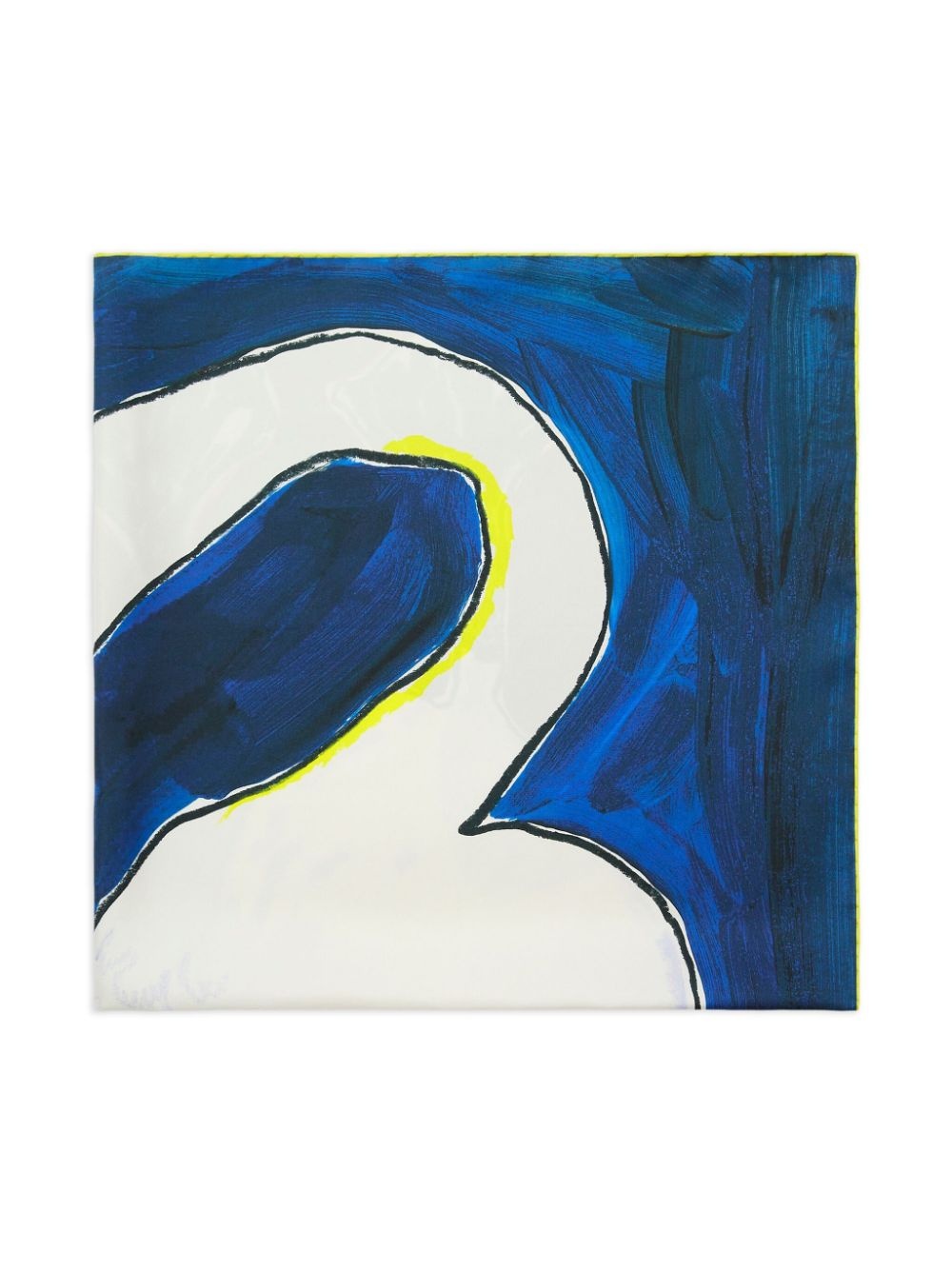 Swan-print silk scarf - 5