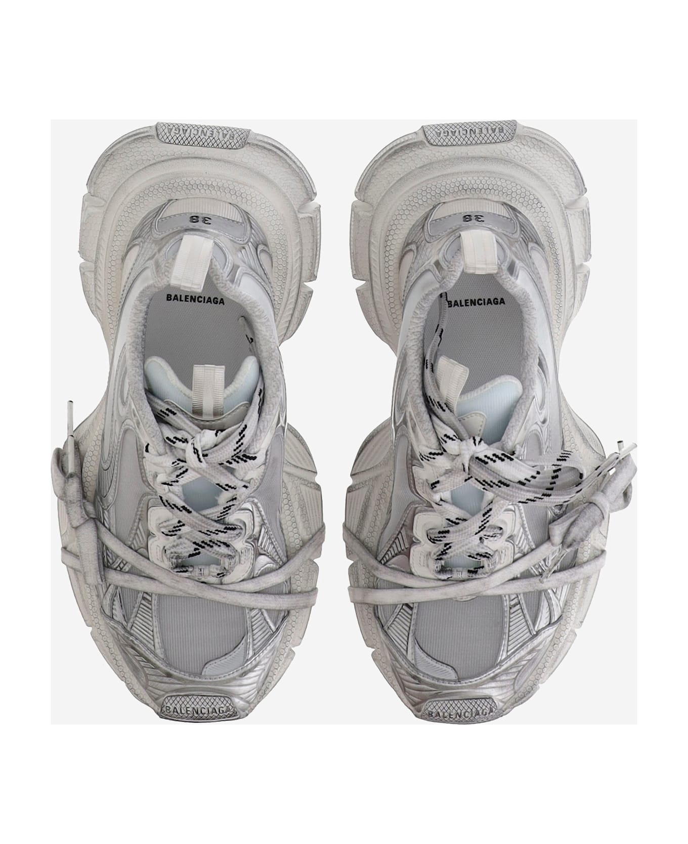 Multicolor Synthetic Leather And Mesh 3xl Summer Mesh Sneakers - 2