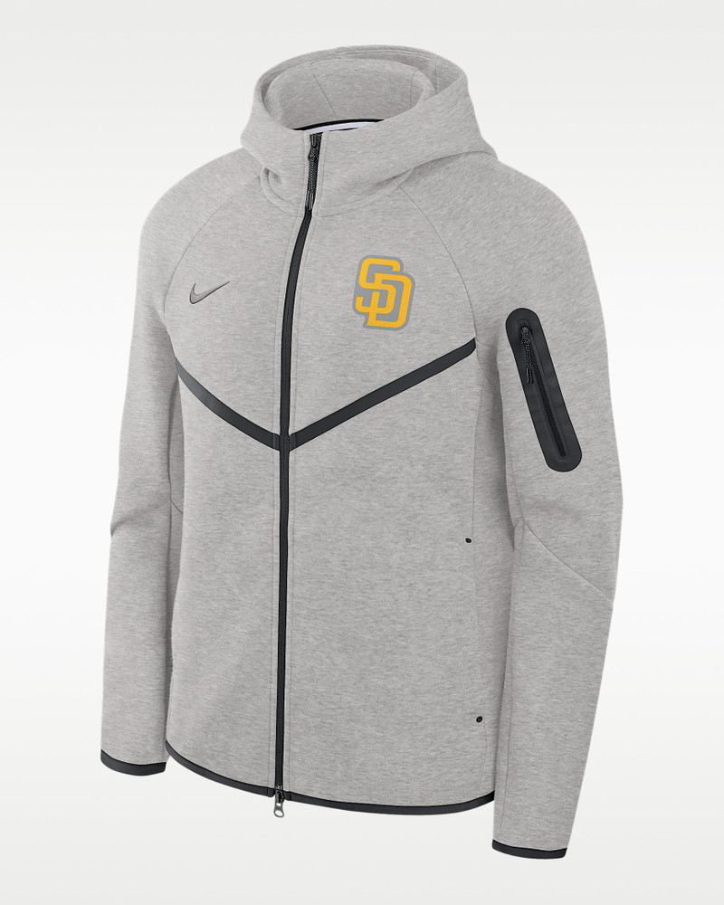 San Diego Padres Tech Fleece Windrunner Men's Nike MLB Full-Zip Hooded Jacket 1