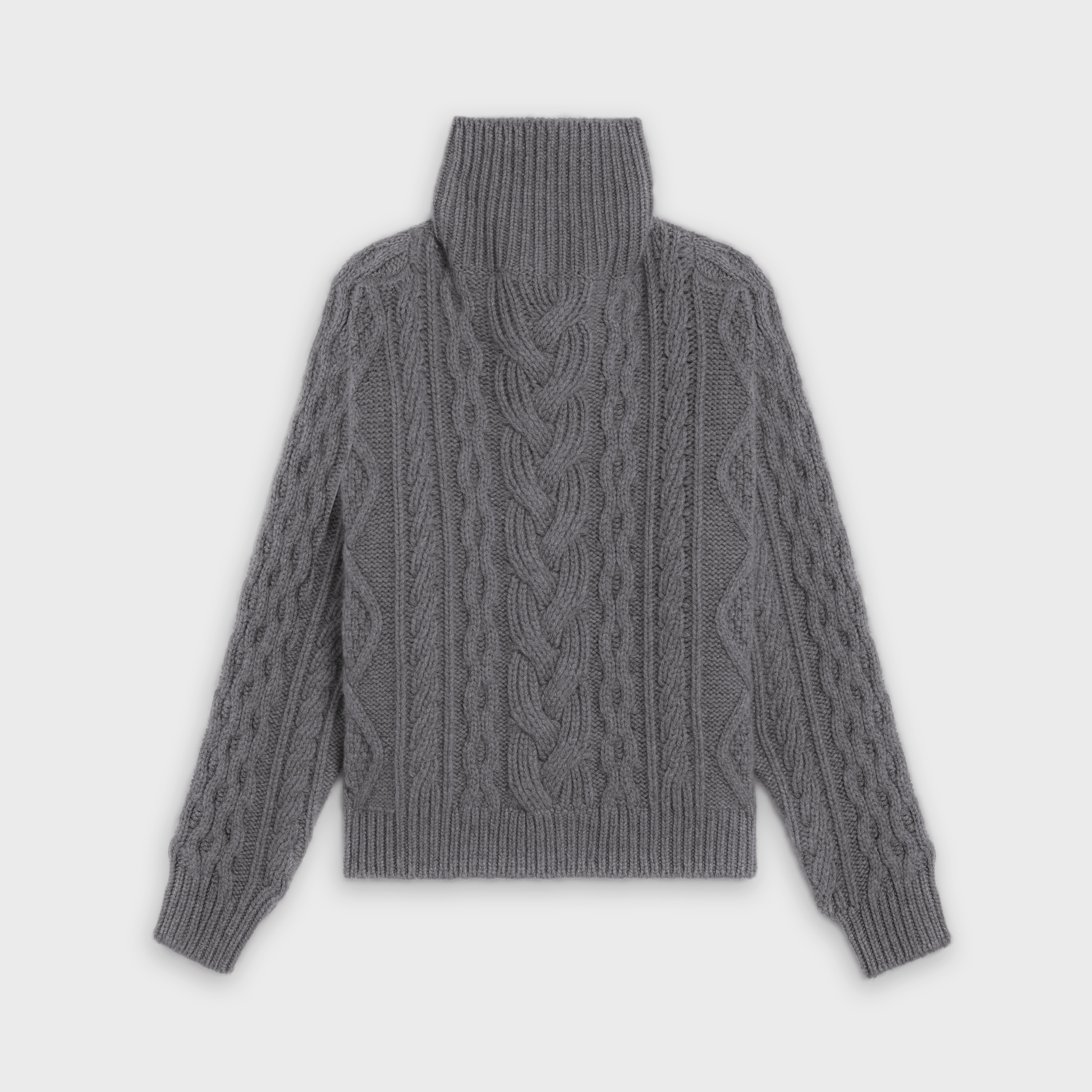 HIGH-NECK SWEATER IN 'ARAN' CASHMERE - 2