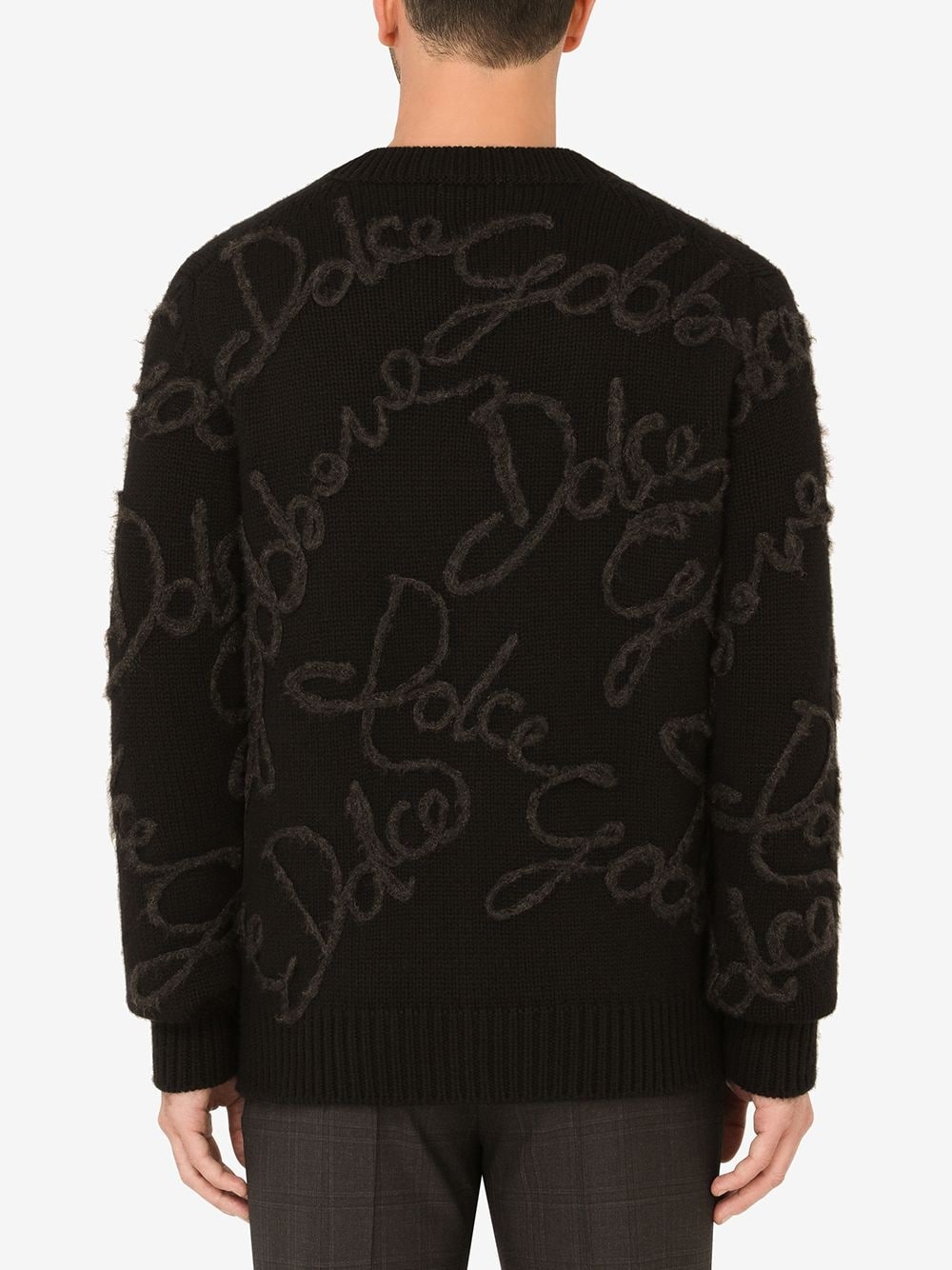 logo-embroidered cardigan - 4