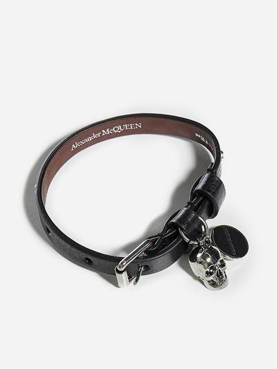 Alexander McQueen Skull leather bracelet outlook