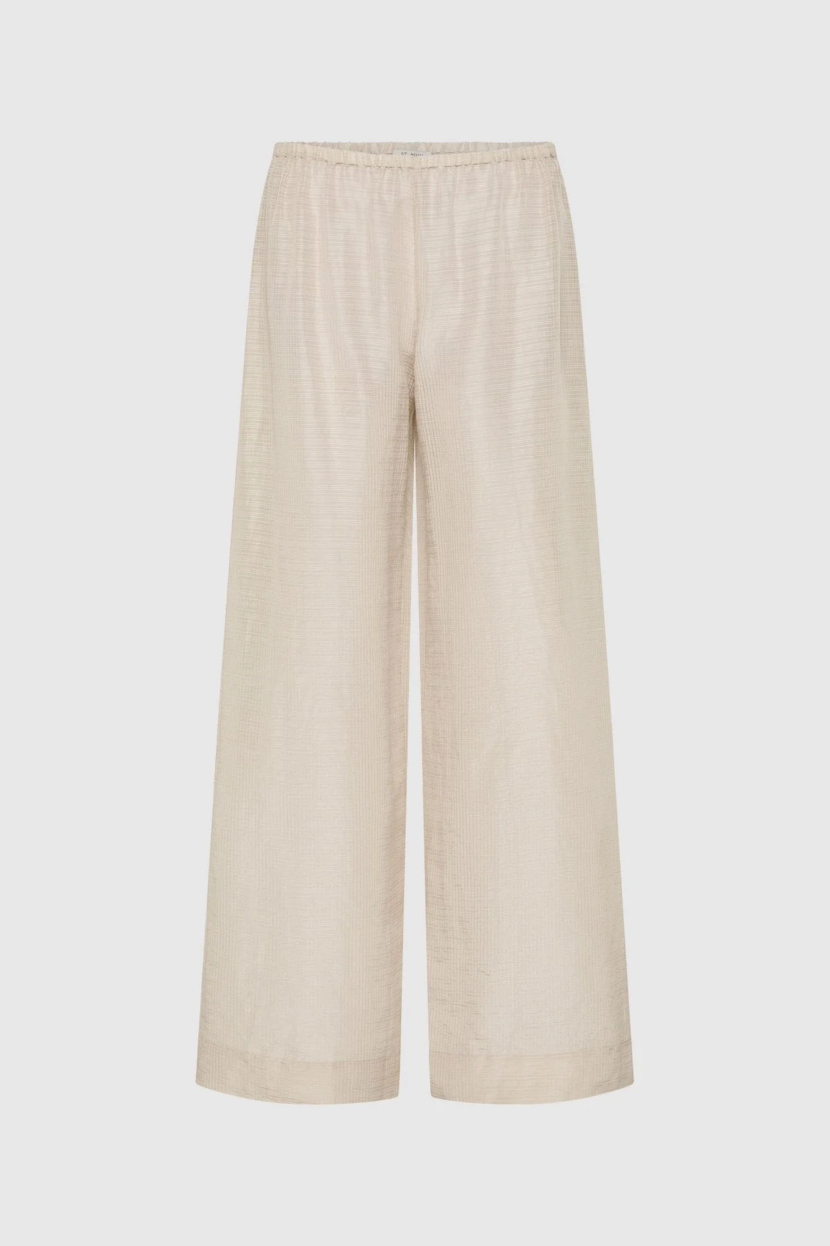 Woven Check Relaxed Pants - Soft Ash - 1