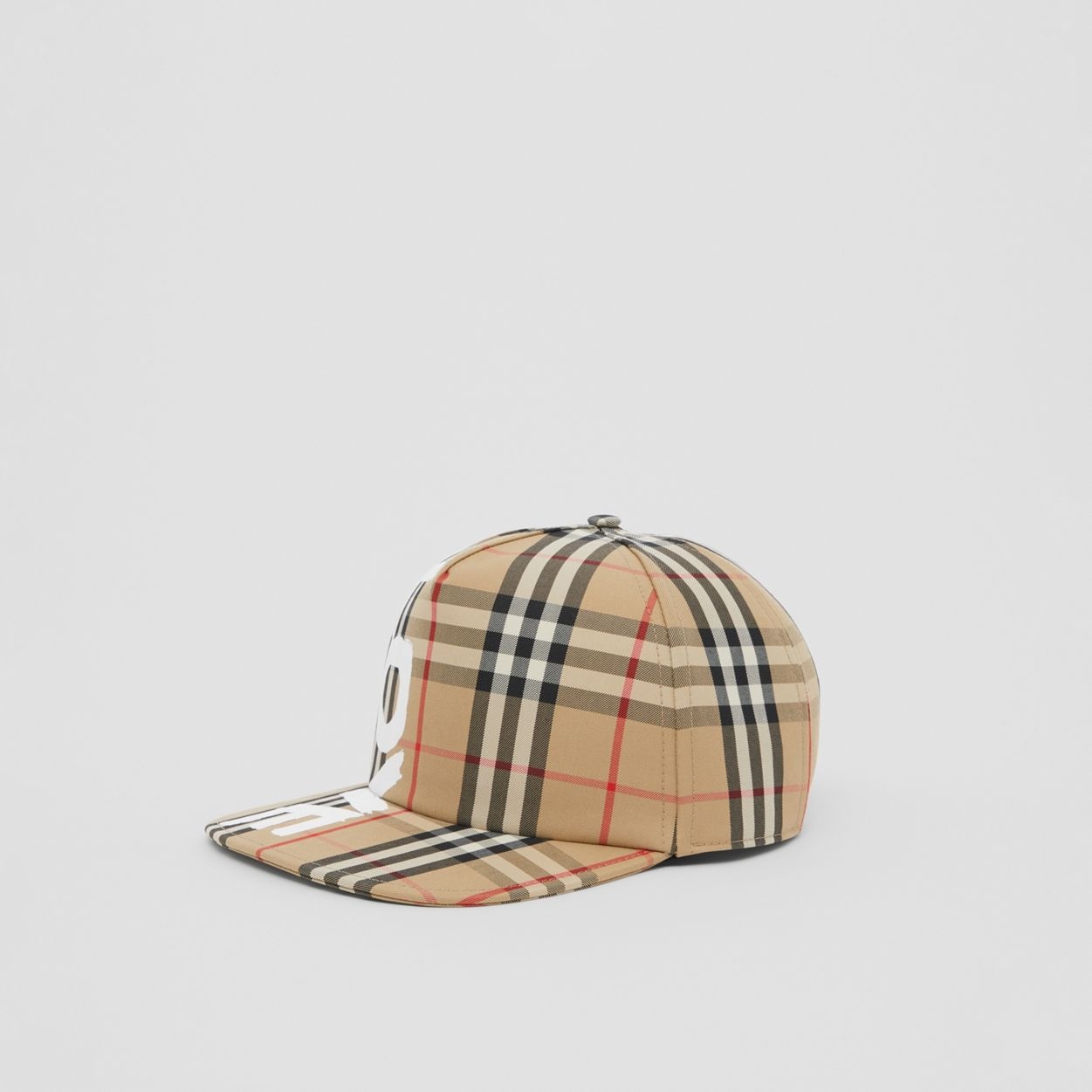 Love Print Vintage Check Baseball Cap - 6