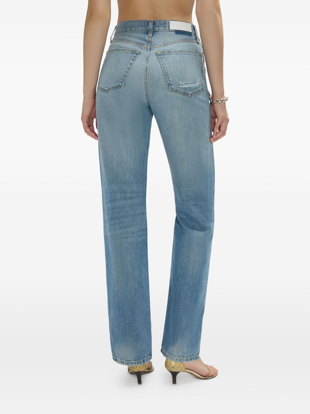 90s high-rise distressed jeans - 3