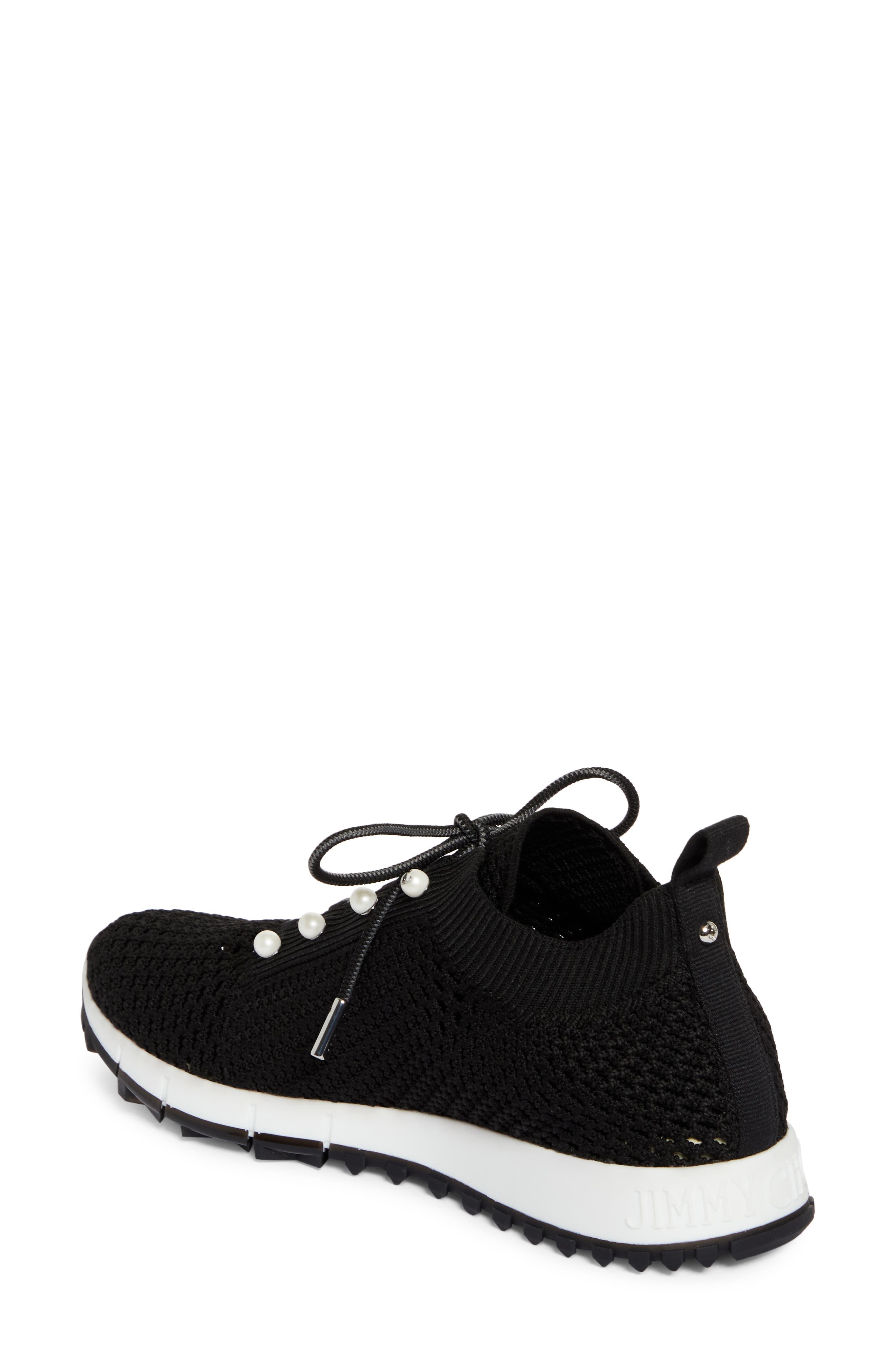 Jimmy Choo Veles Imitation Pearl Knit Sneaker in X Black Mix at Nordstrom - 2