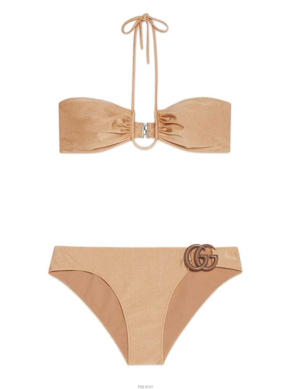 Sparkling jersey bikini with Double G - 1