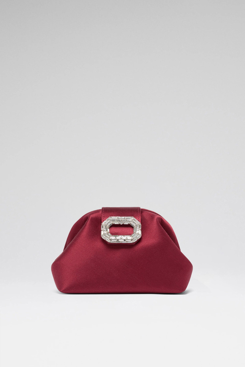 CAMELIA MICRO CLUTCH WINE SATIN 1