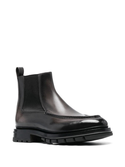 Santoni leather ankle boots outlook