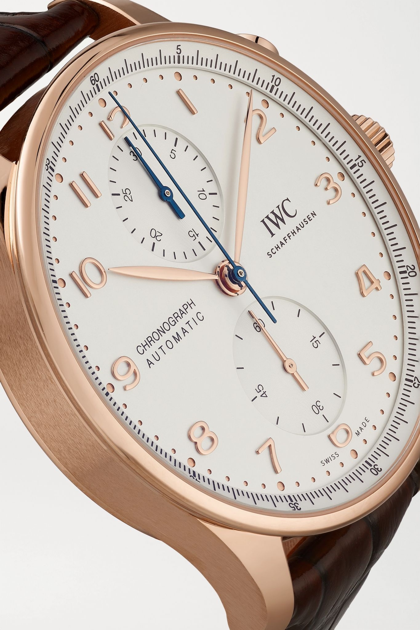 Portugieser Automatic Chronograph 41mm 18-karat red gold and alligator watch - 5