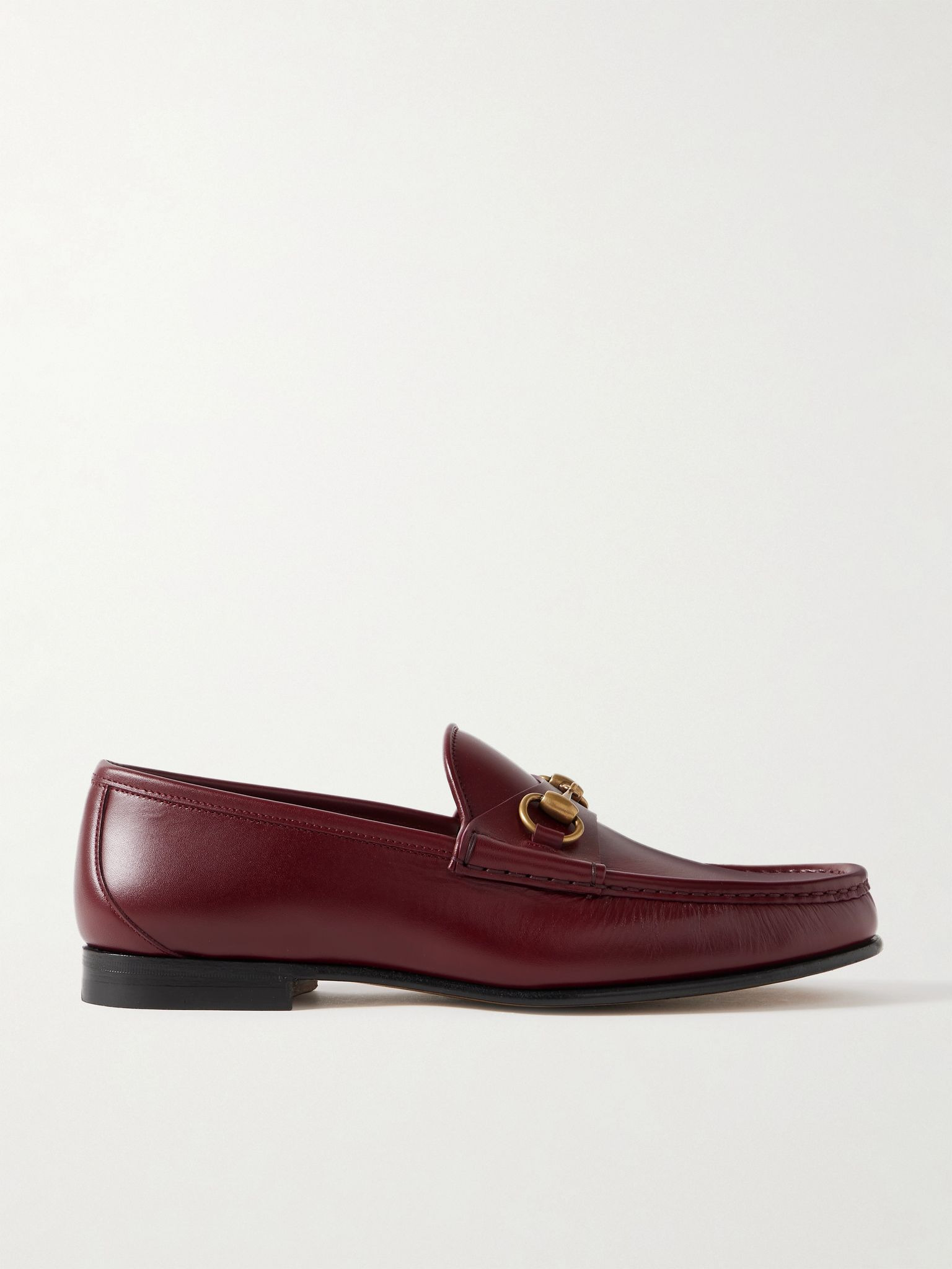 Horsebit 1953 Embellished Leather Loafers Burgundy - 1