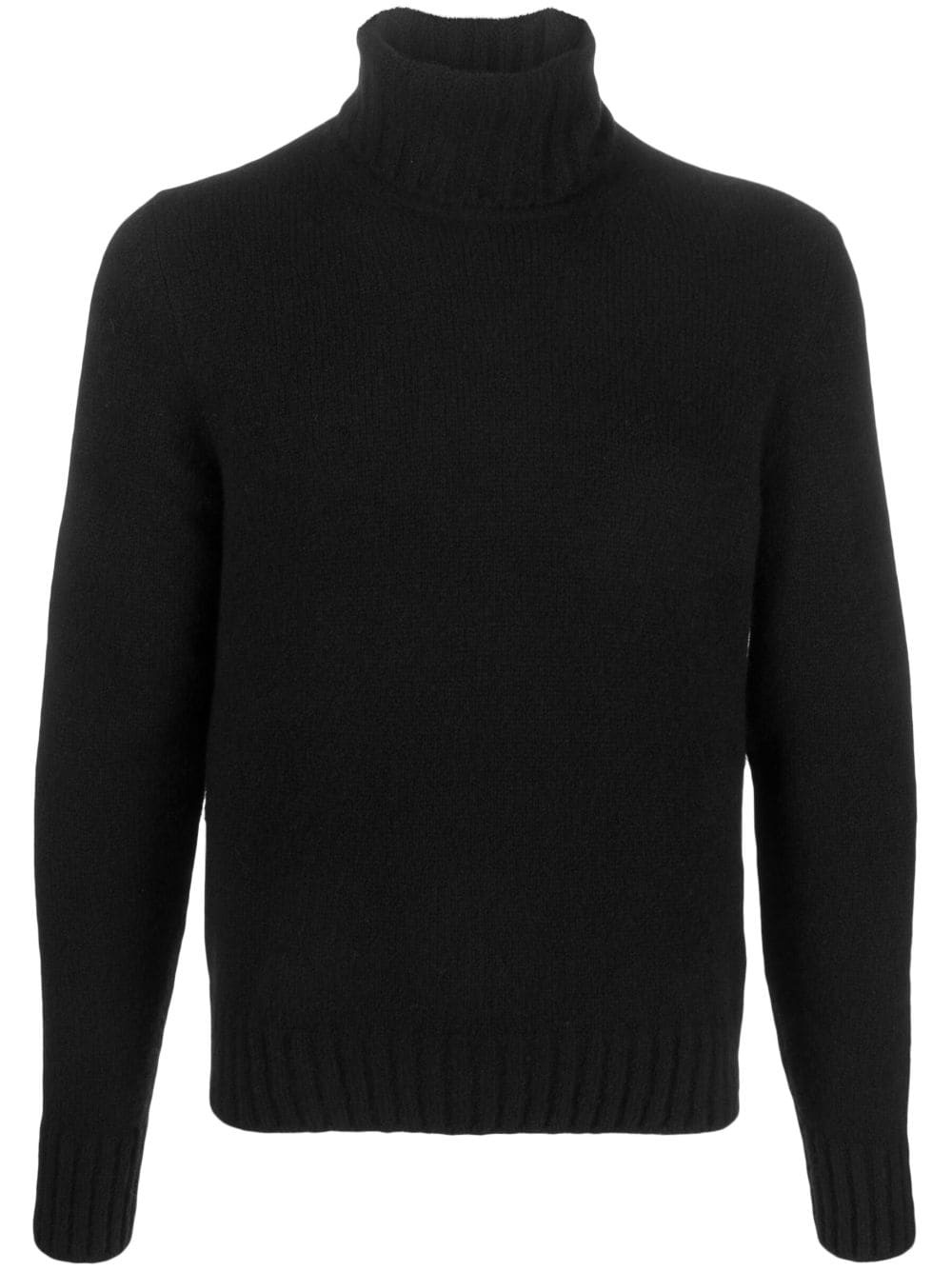 roll-neck cashmere-silk jumper - 1