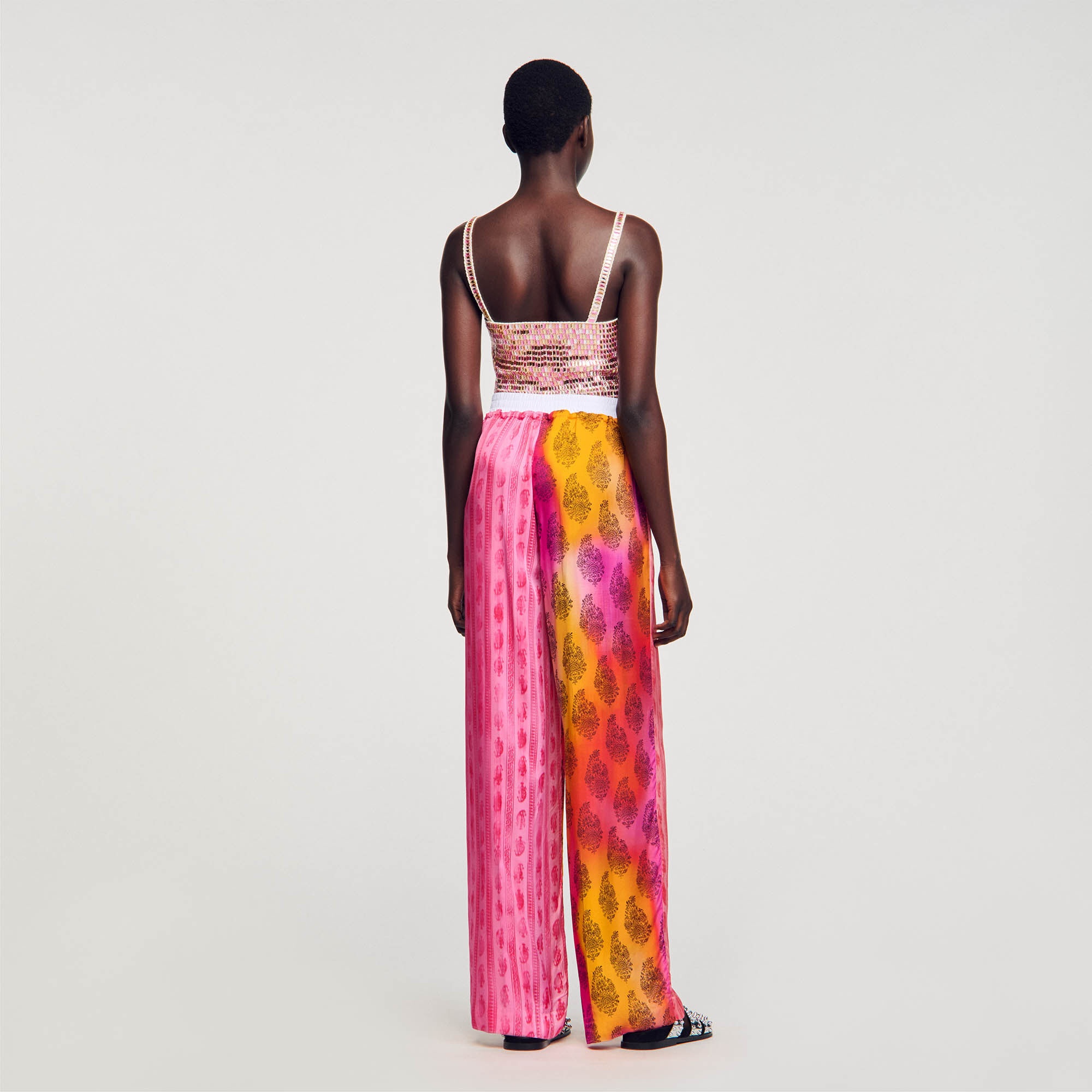 WIDE-LEG PATTERNED TROUSERS - 6