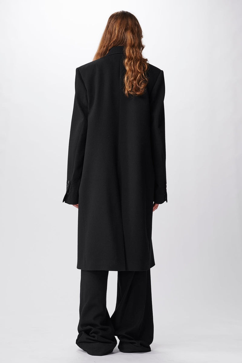 Veria Slouchy 긴 재킷 브러시 모직 3