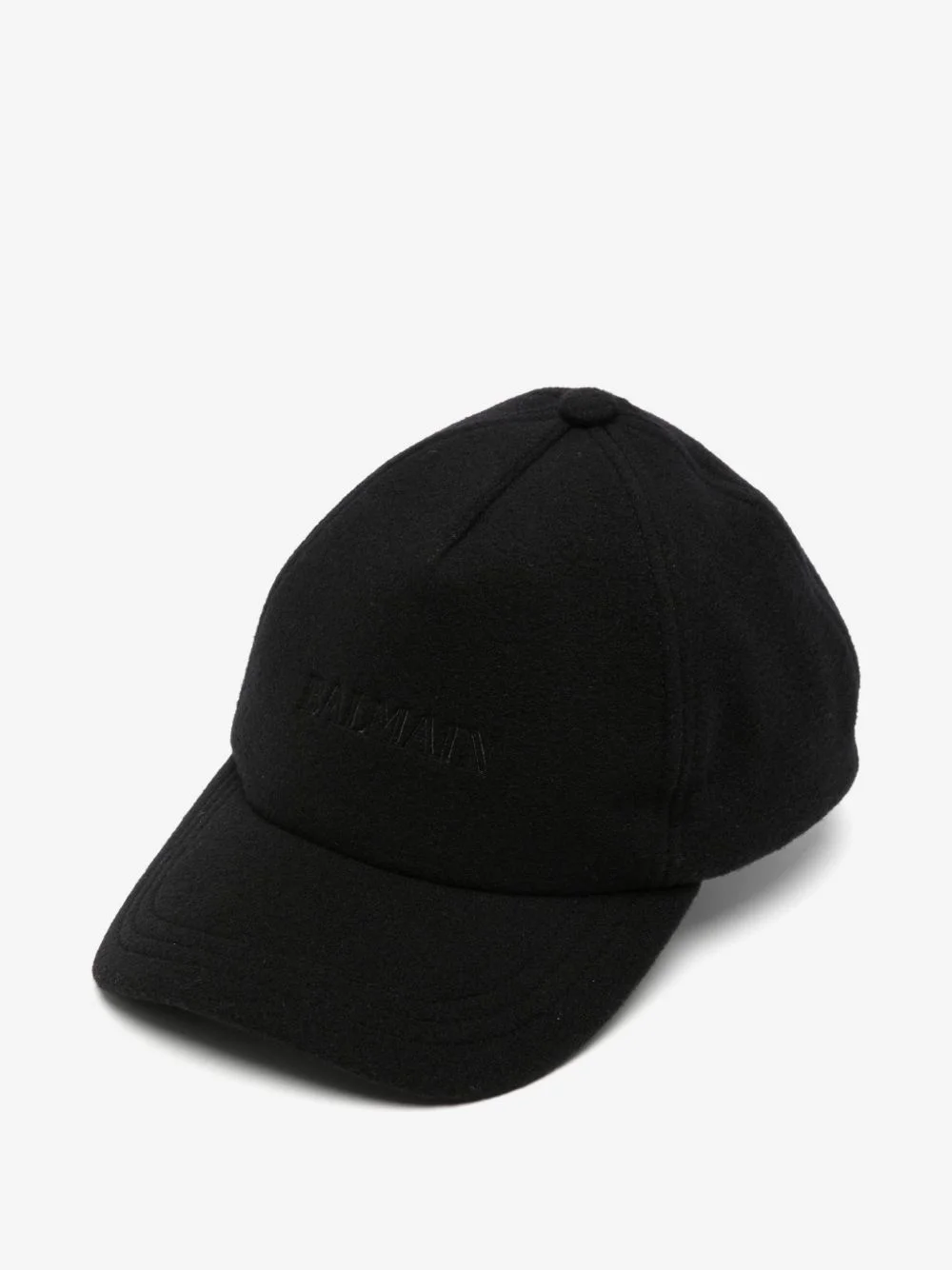 logo-embroidered wool cap - 1