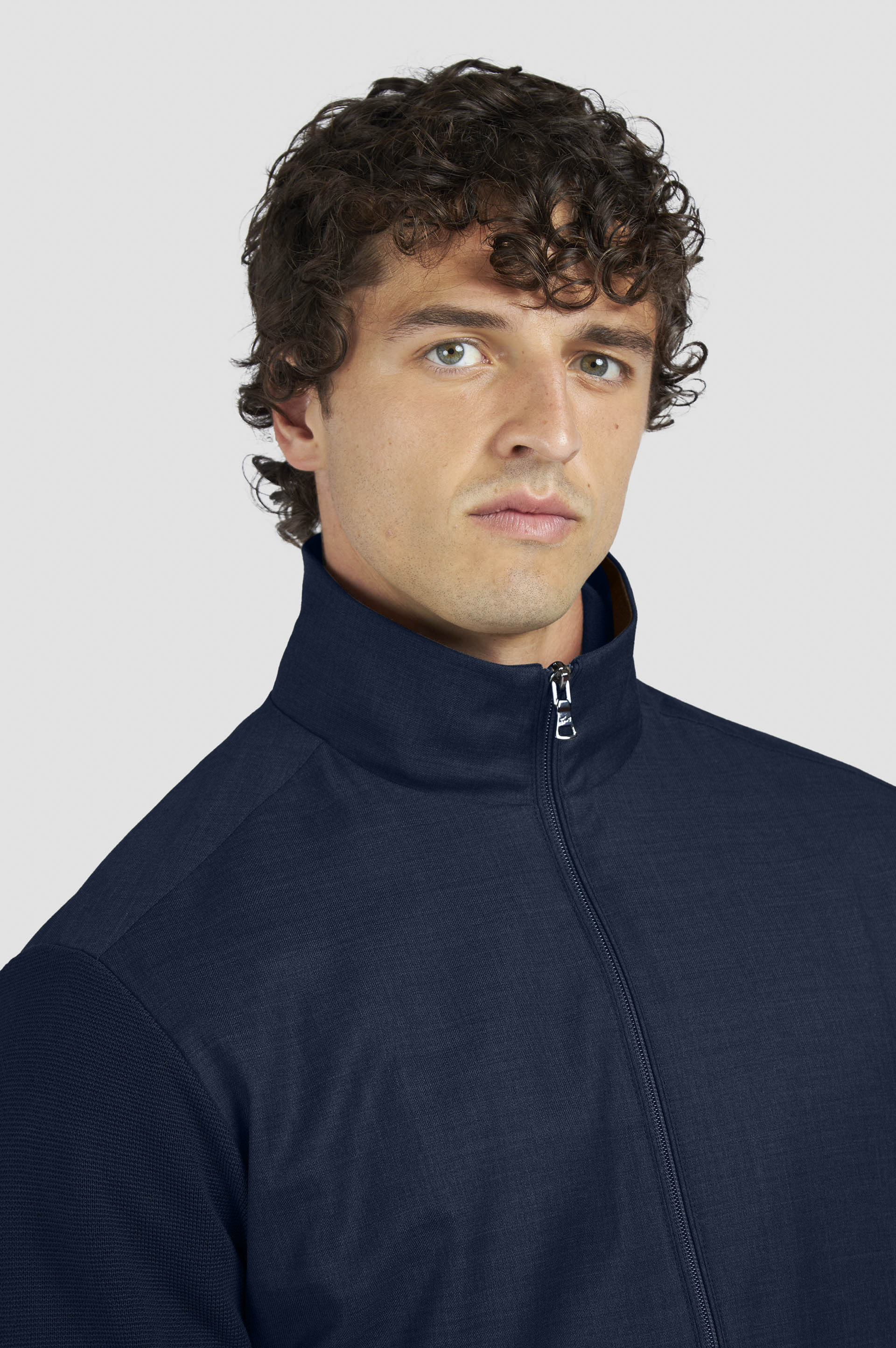 MERINO WOOL HYBRID ZIP-UP CARDIGAN - 4