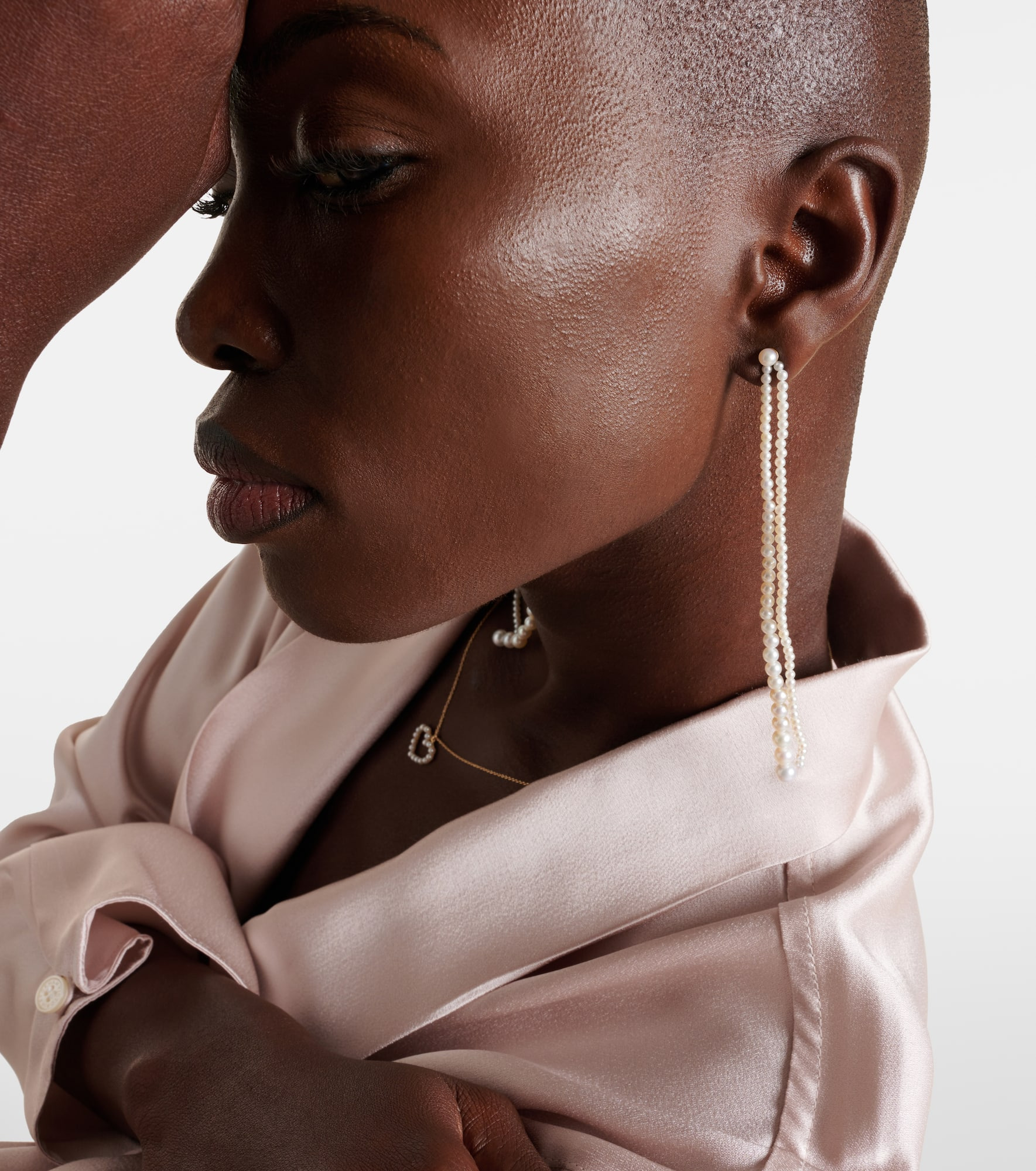 Promenade De Perles 14kt gold pearl drop earrings - 2