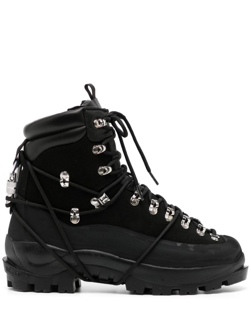 lace-up leather hiking boots - 1