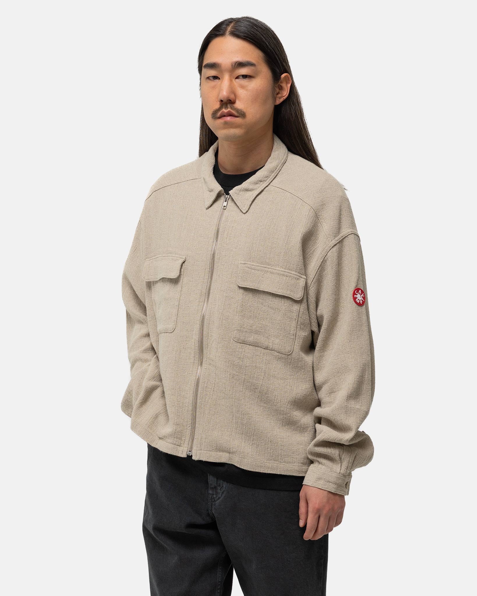 C/L Zip Short Shirt Jacket Grey - 4