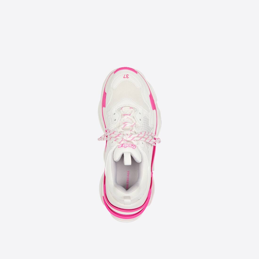 Women's Triple S Sneaker in Fluo Pink/white - 5