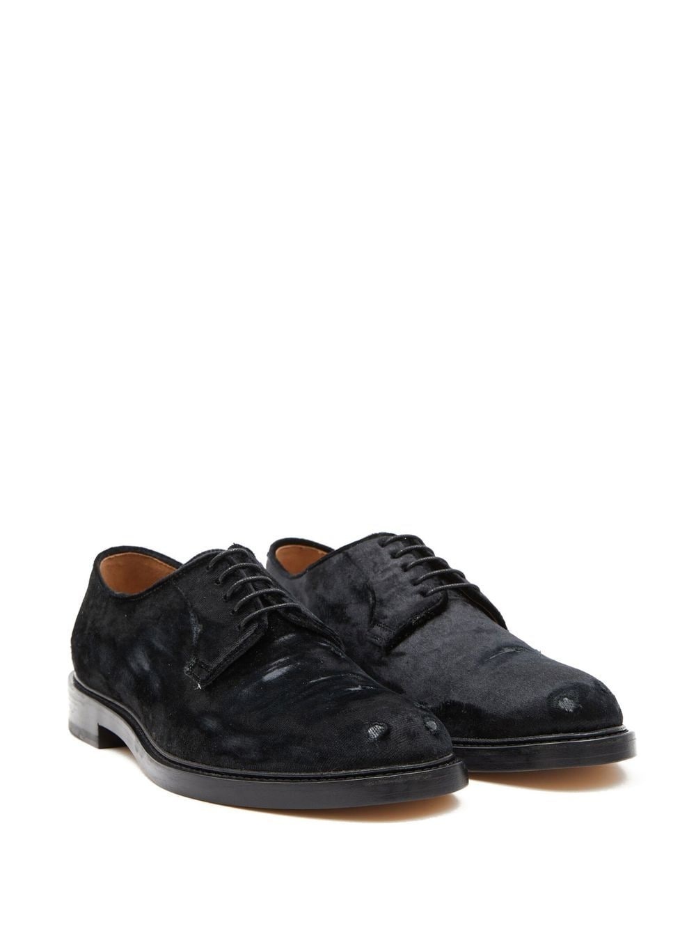 Maison Margiela Black Leather Lace-Up Derbys