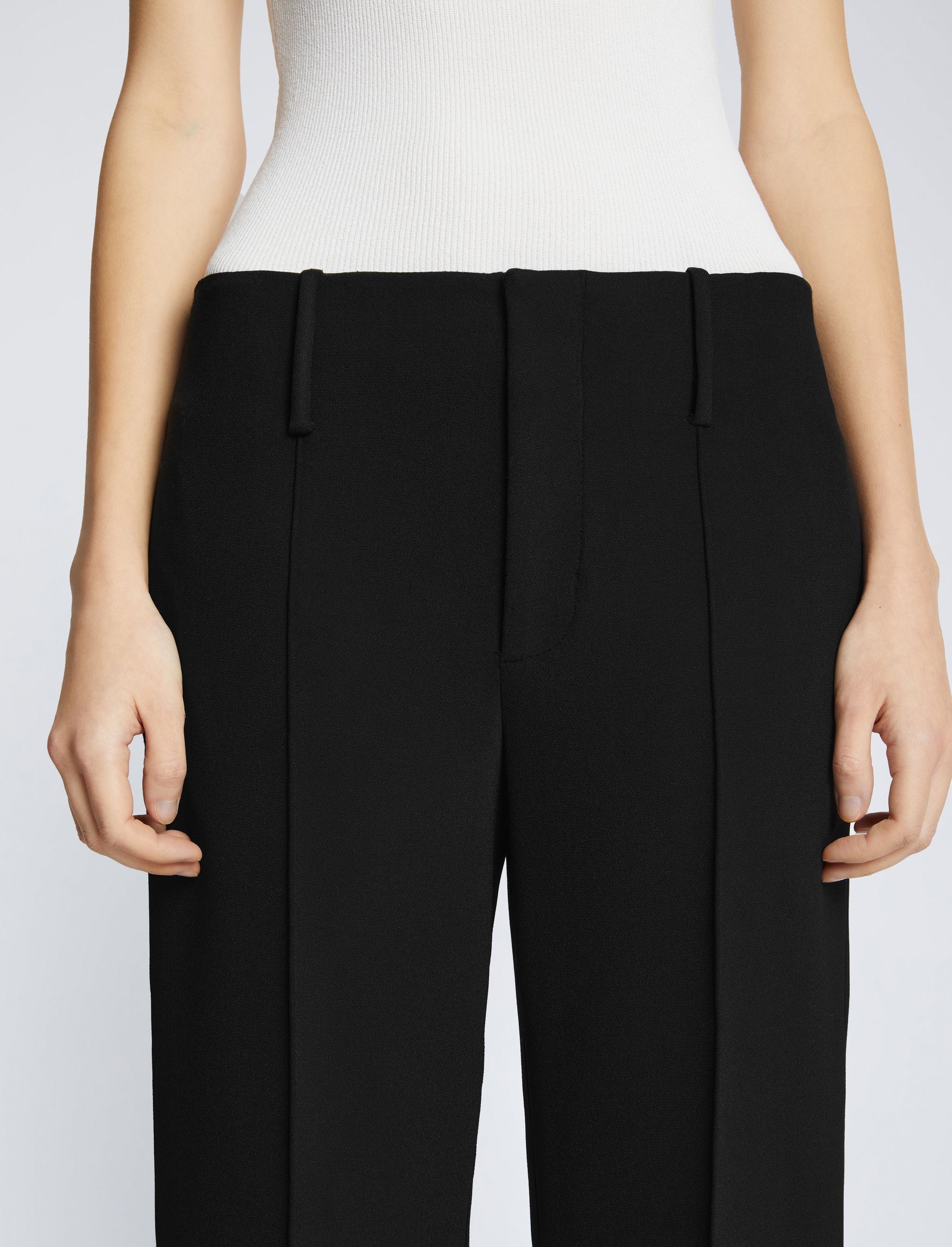 Bi-Stretch Crepe Cropped Pants - 5