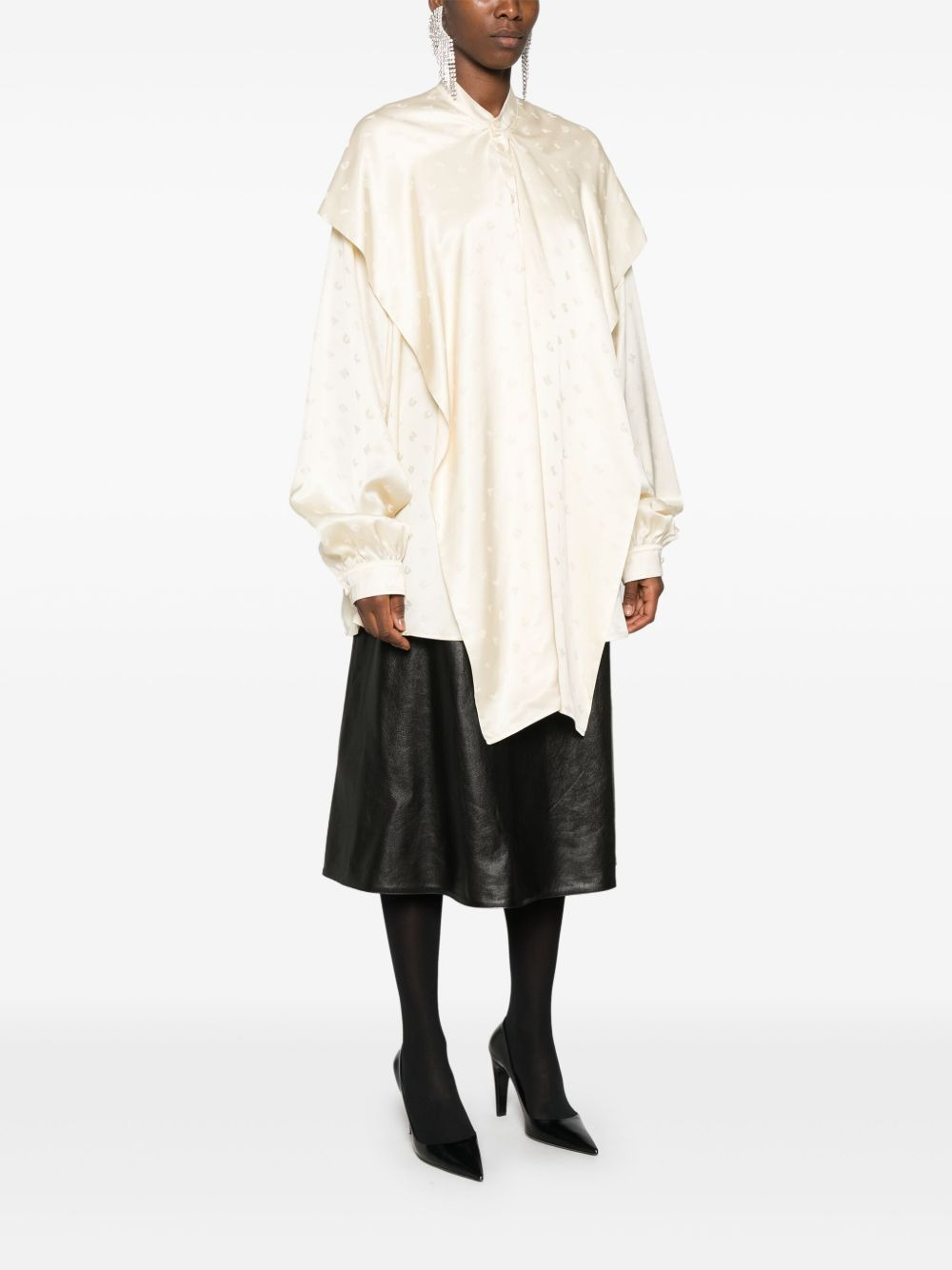 long-sleeve hooded blouse - 3