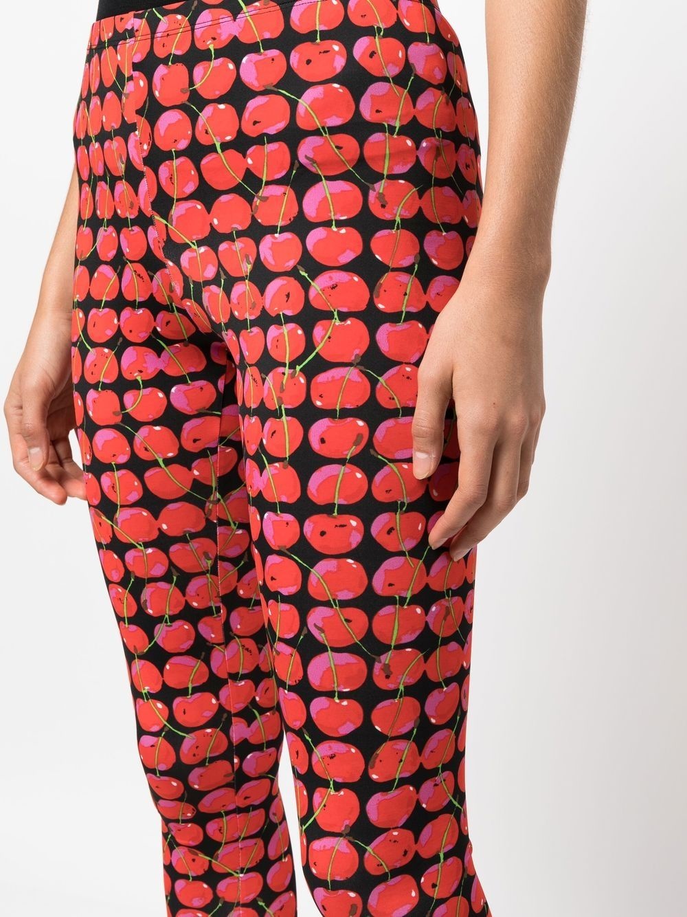 cherry-print mid-rise leggings - 5