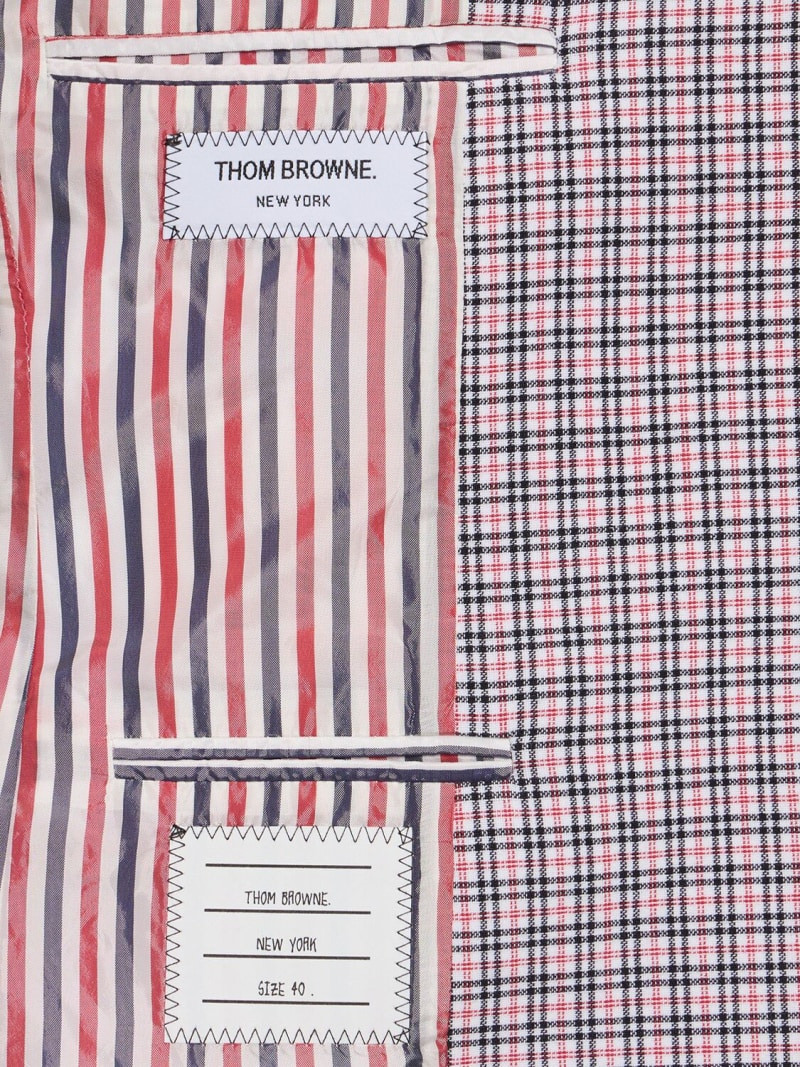 Cotton check crepe jacket 7