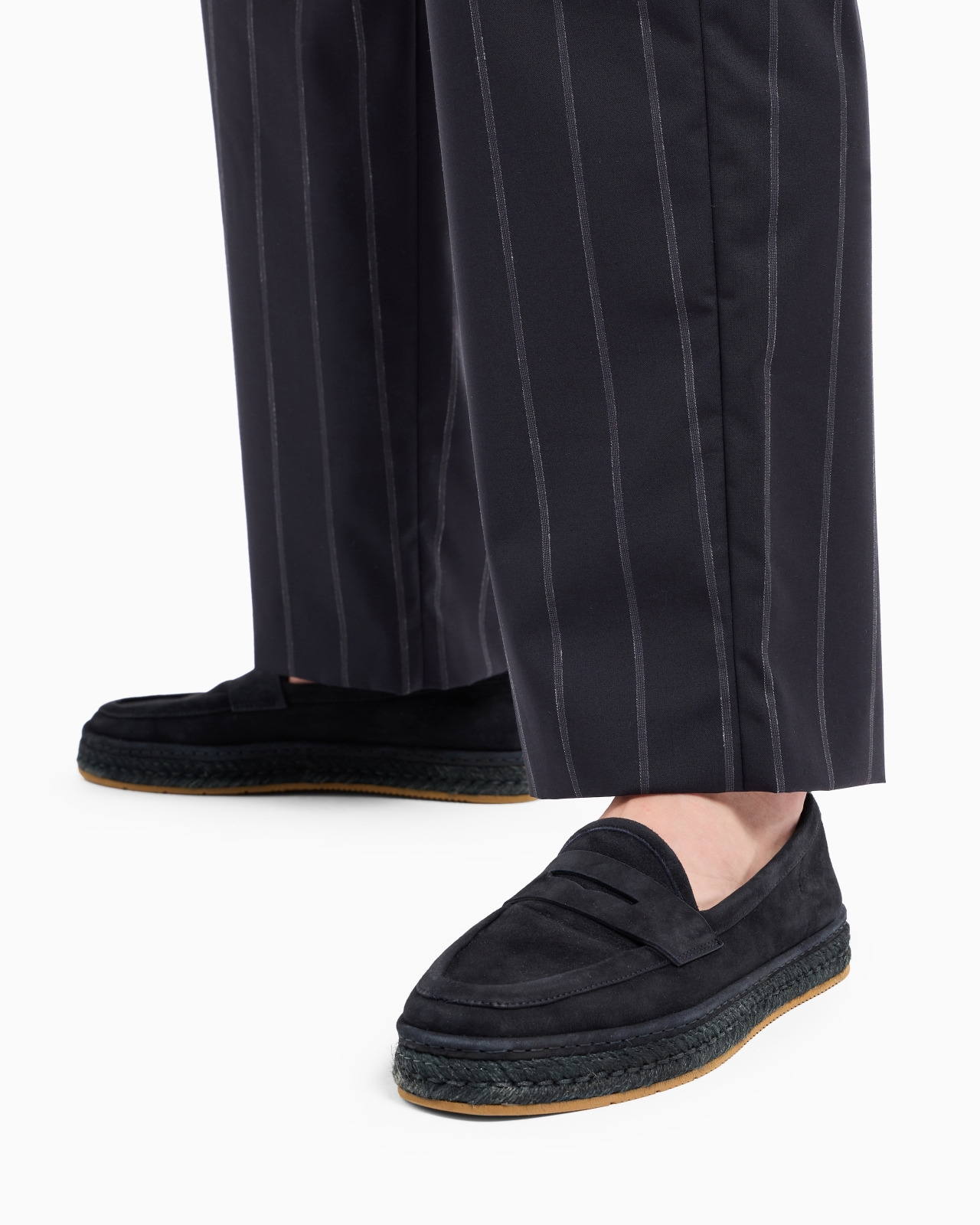 SUEDE LOAFERS WITH A ROPE SOLE - 7