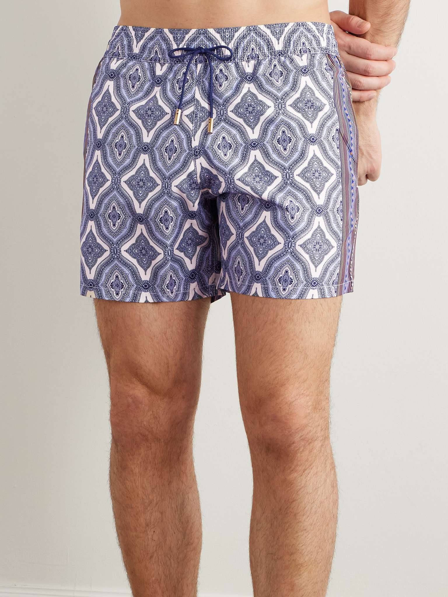 Straight-Leg Mid-Length Paisley-Print Swim Shorts - 2