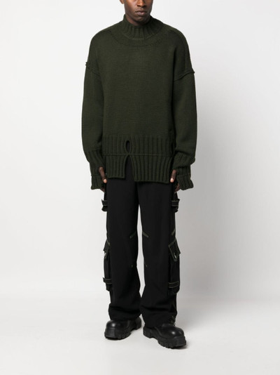 A-COLD-WALL* distressed wool jumper outlook
