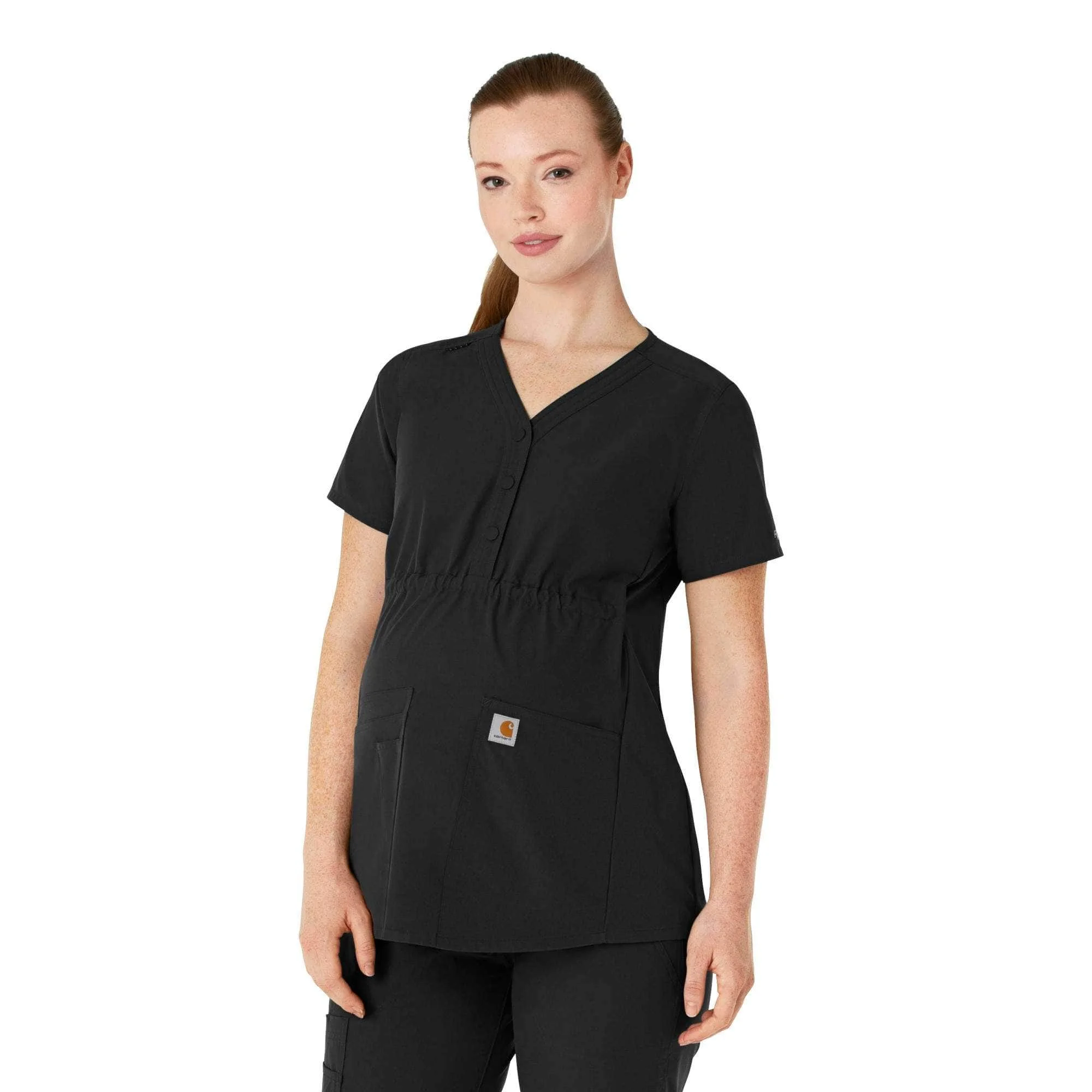 Women's Force Essentials Henley Maternity Scrub Top - 1