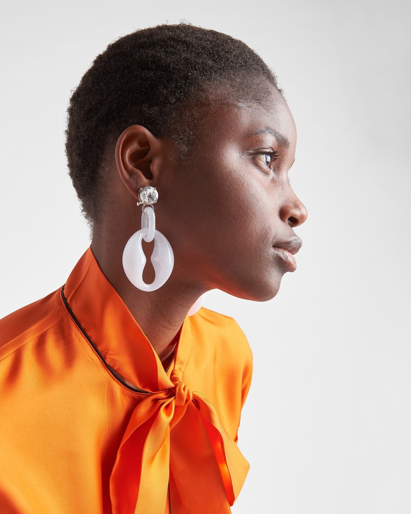Prada Plexiglas earrings outlook