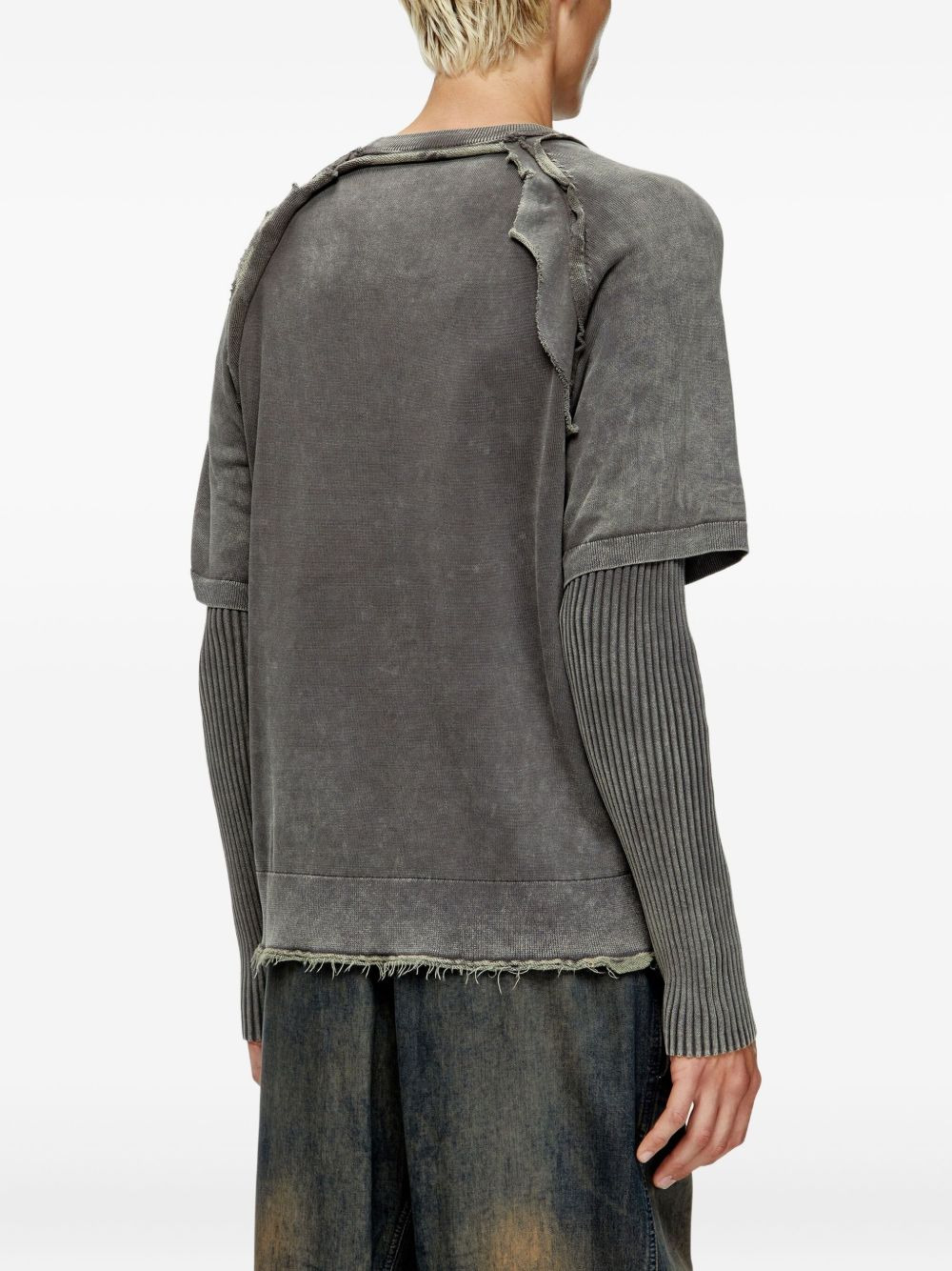 K-Petro frayed ribbed-cuff sweatshirt - 2