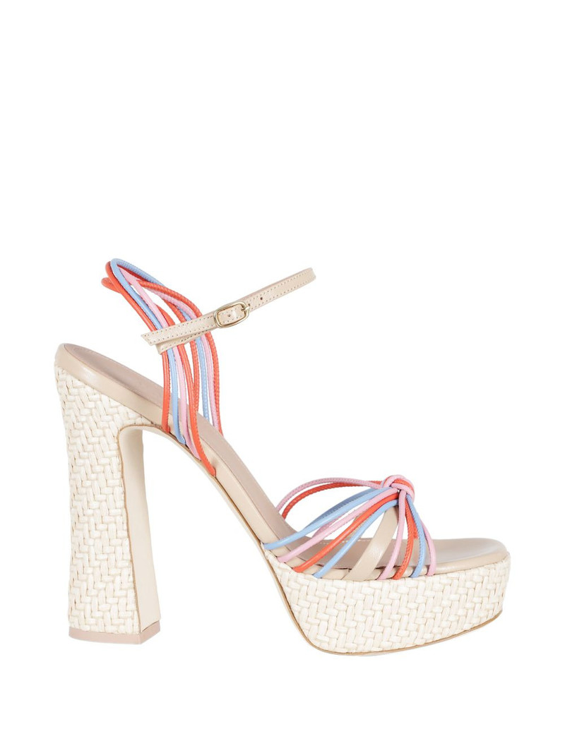 Lucille strappy leather platform sandals 1