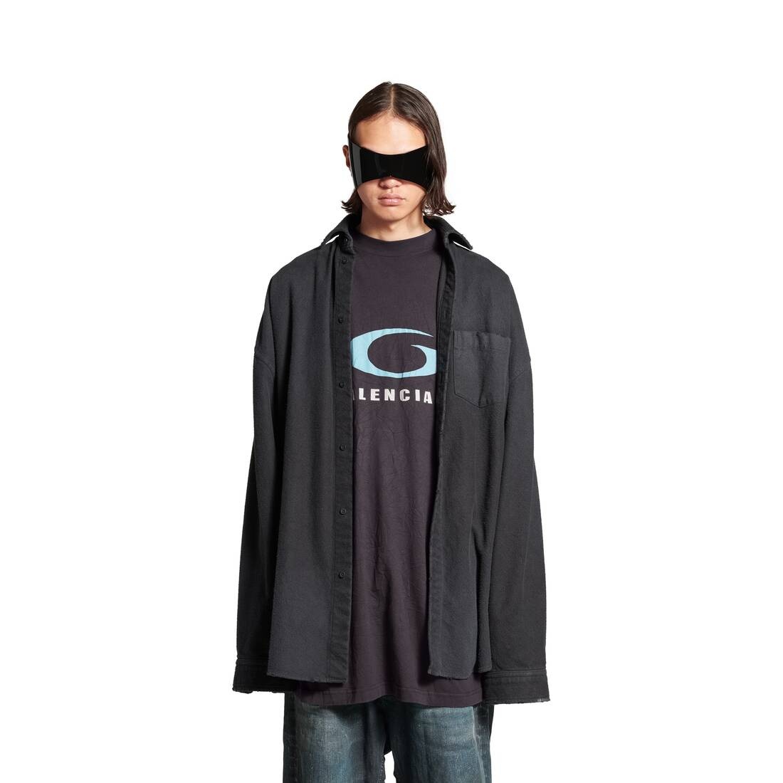 Men's Loop Sports Icon Layered Shirt in Black - 5