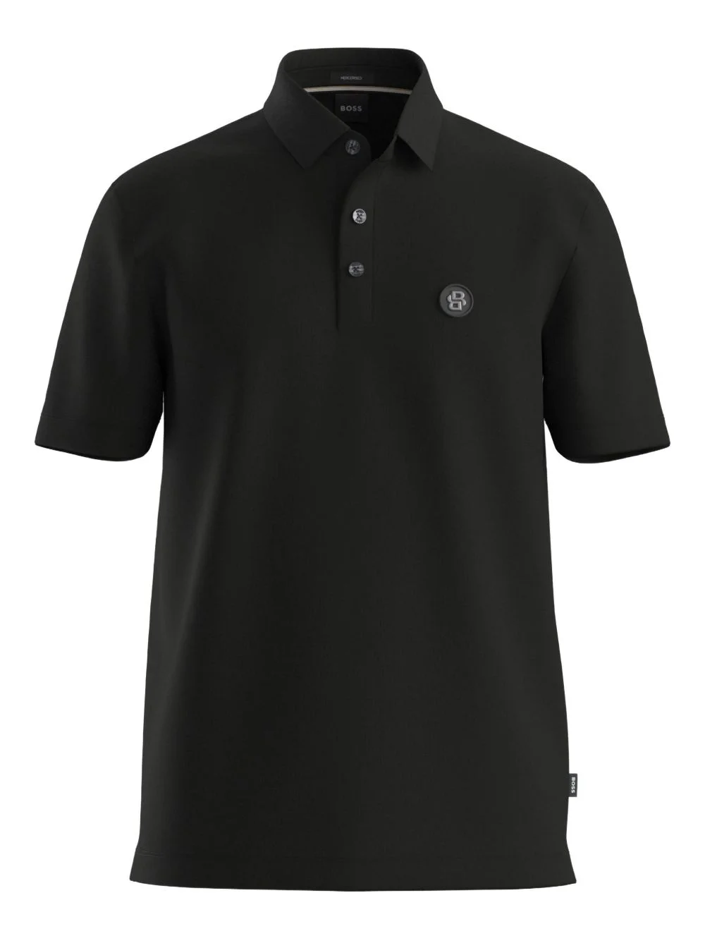 buttoned logo polo shirt - 1