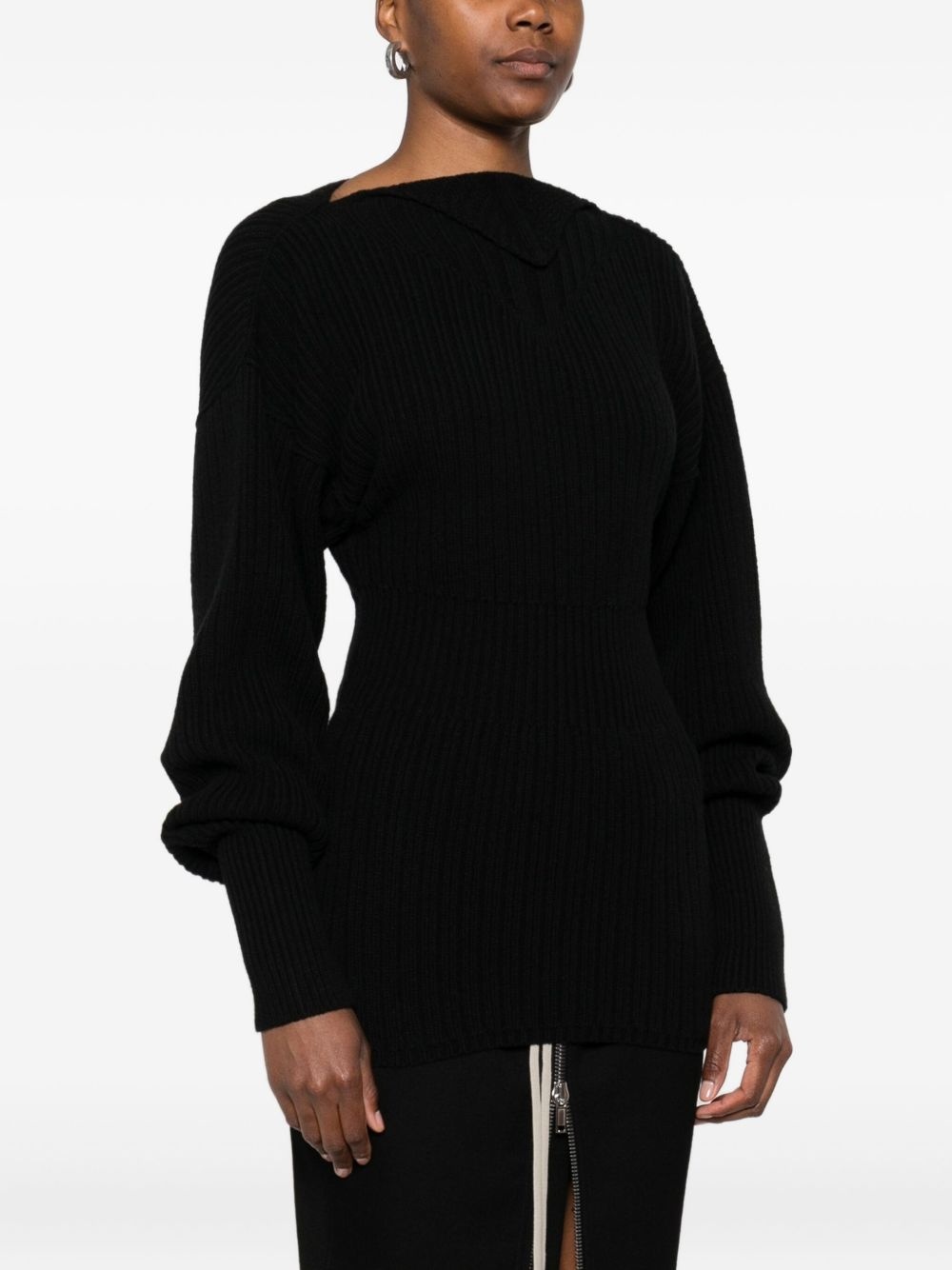 ribbed wool jumper - 3
