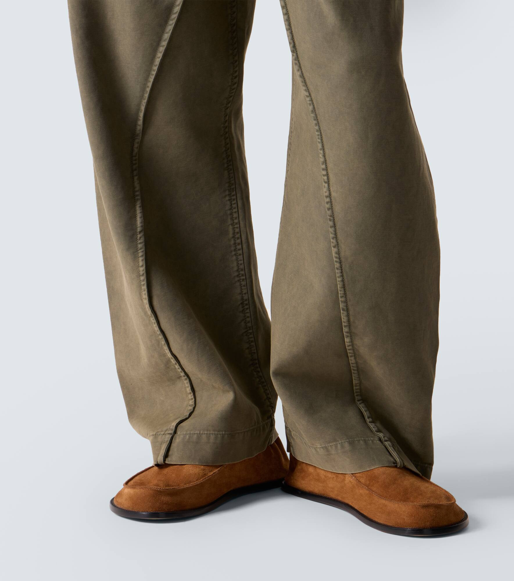 Twisted Seam cotton wide-leg pants - 6