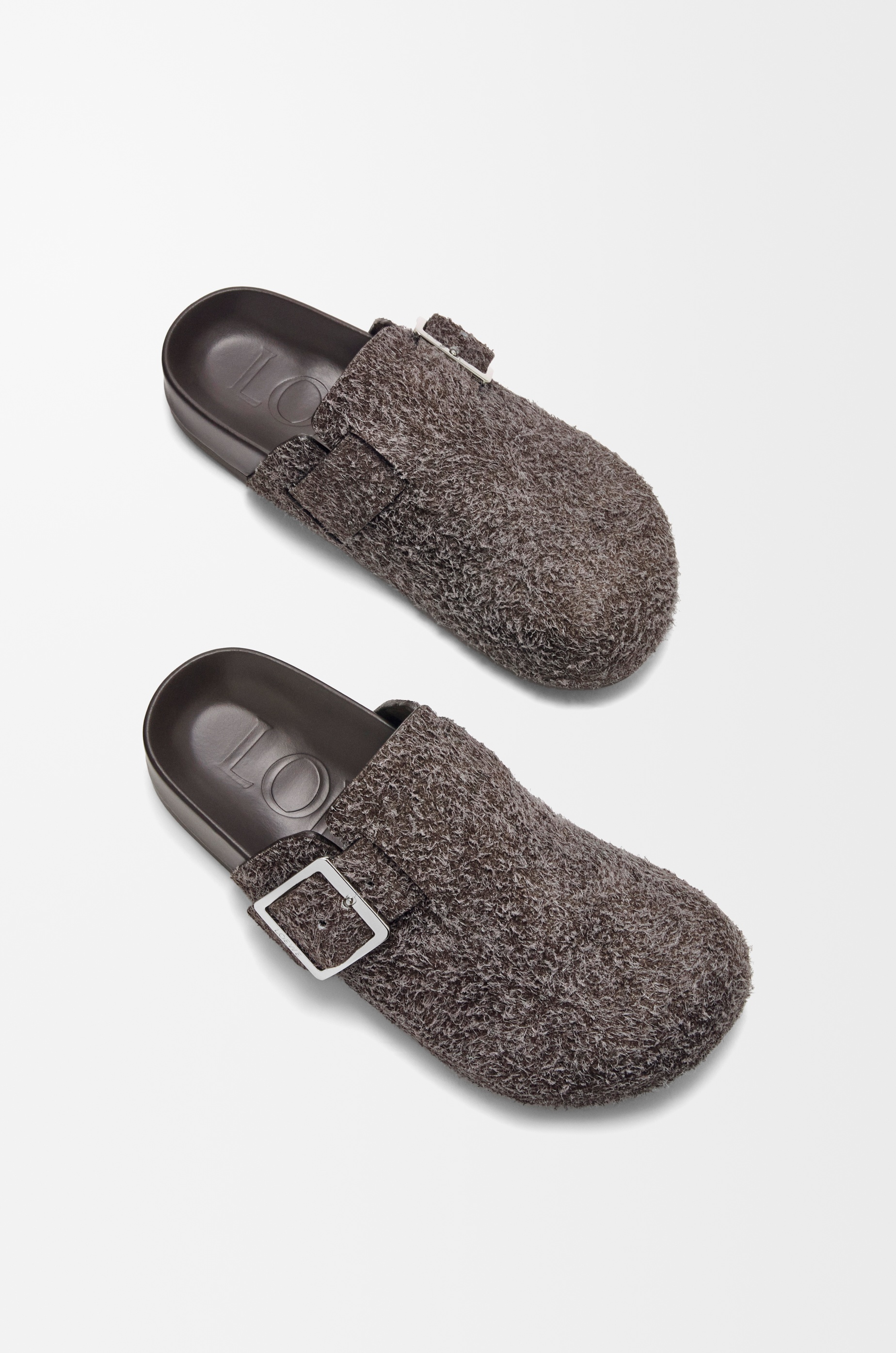 Ease Buckle mule in brushed suede - 4